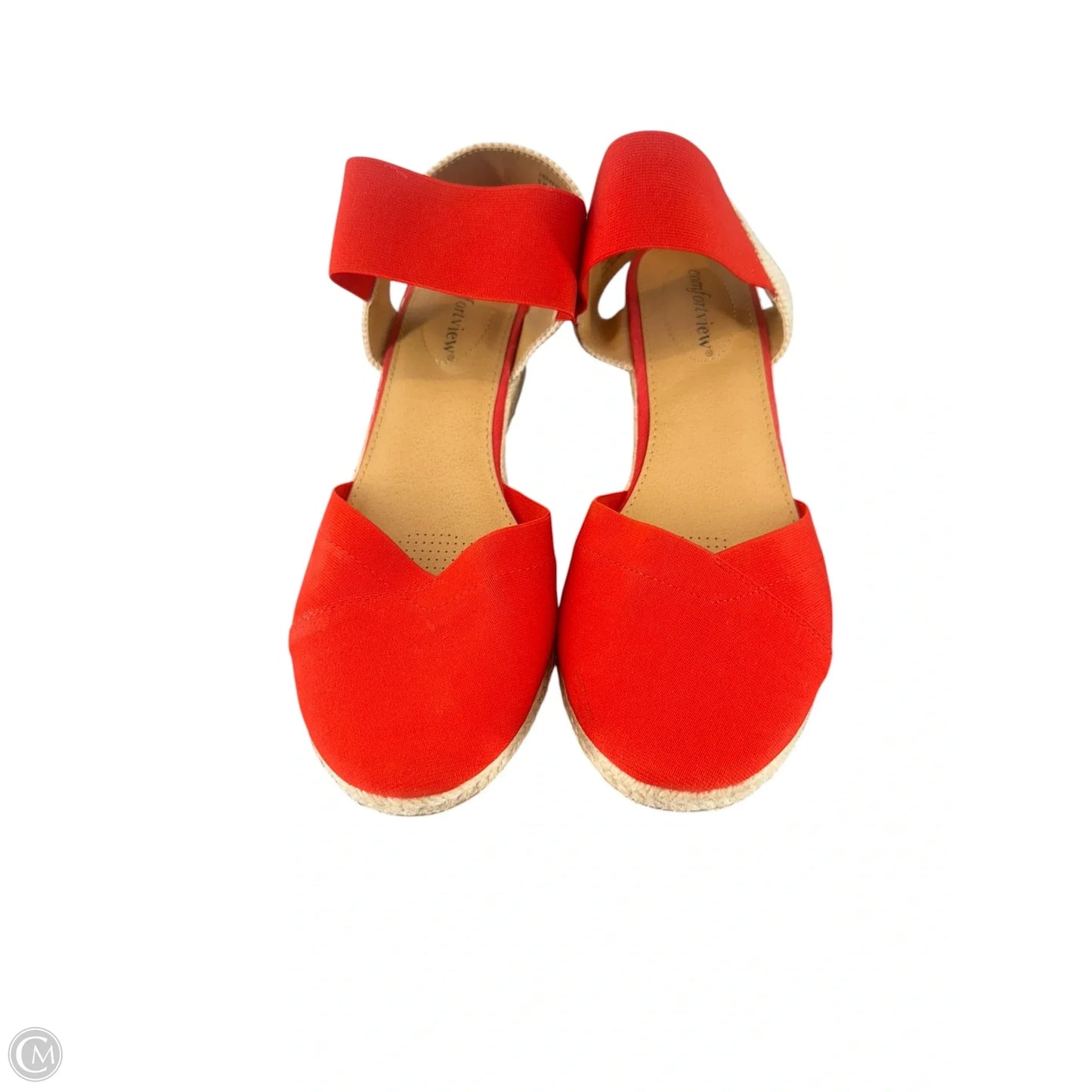 Shoes Heels Wedge By Comfort Colors In Red, Size: 9