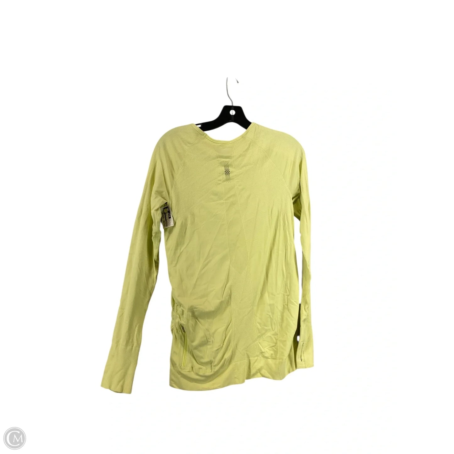 Athletic Top Long Sleeve Collar By Athleta In Yellow, Size: L