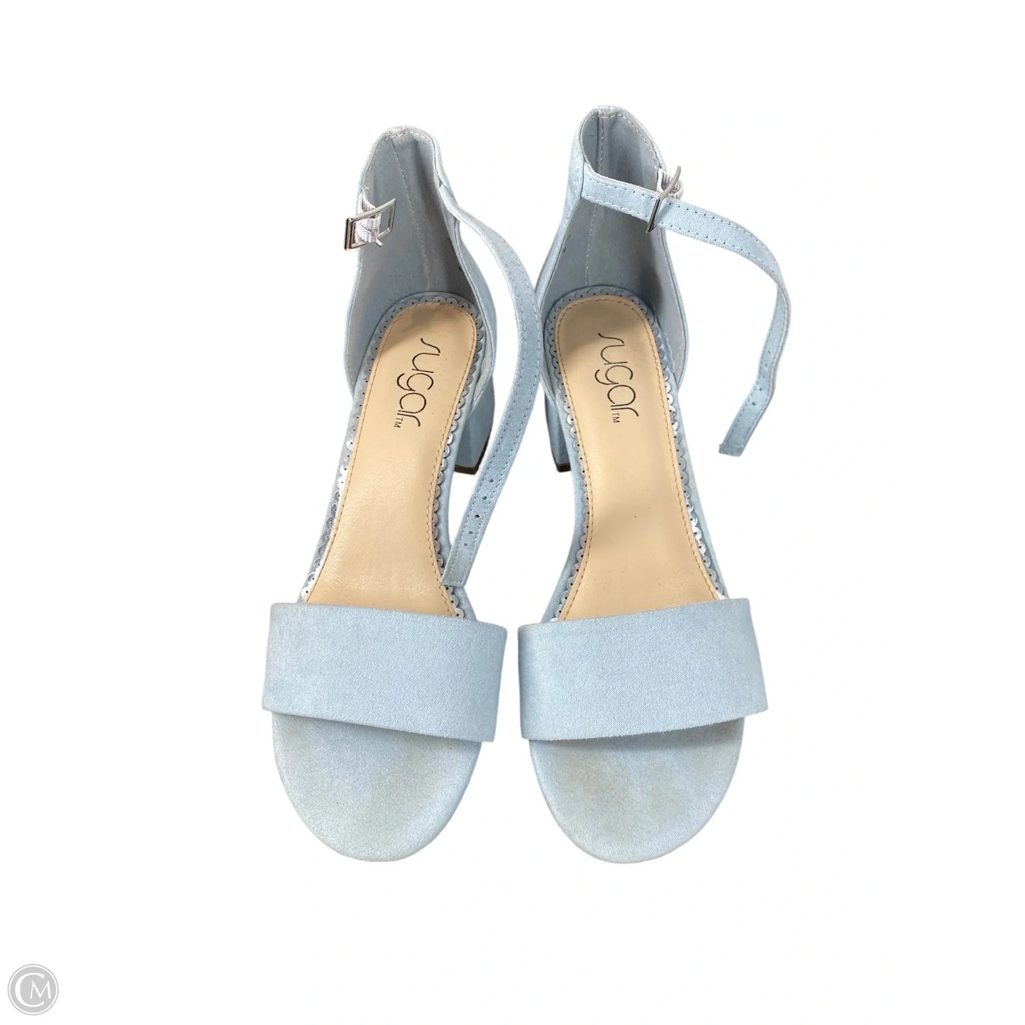 Shoes Heels Block By Sugar In Blue, Size: 7