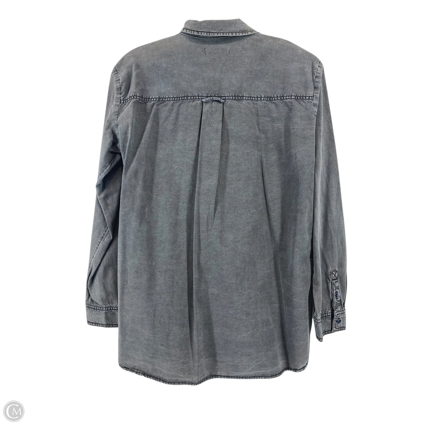 Top Long Sleeve By Anthropologie In Grey, Size: M
