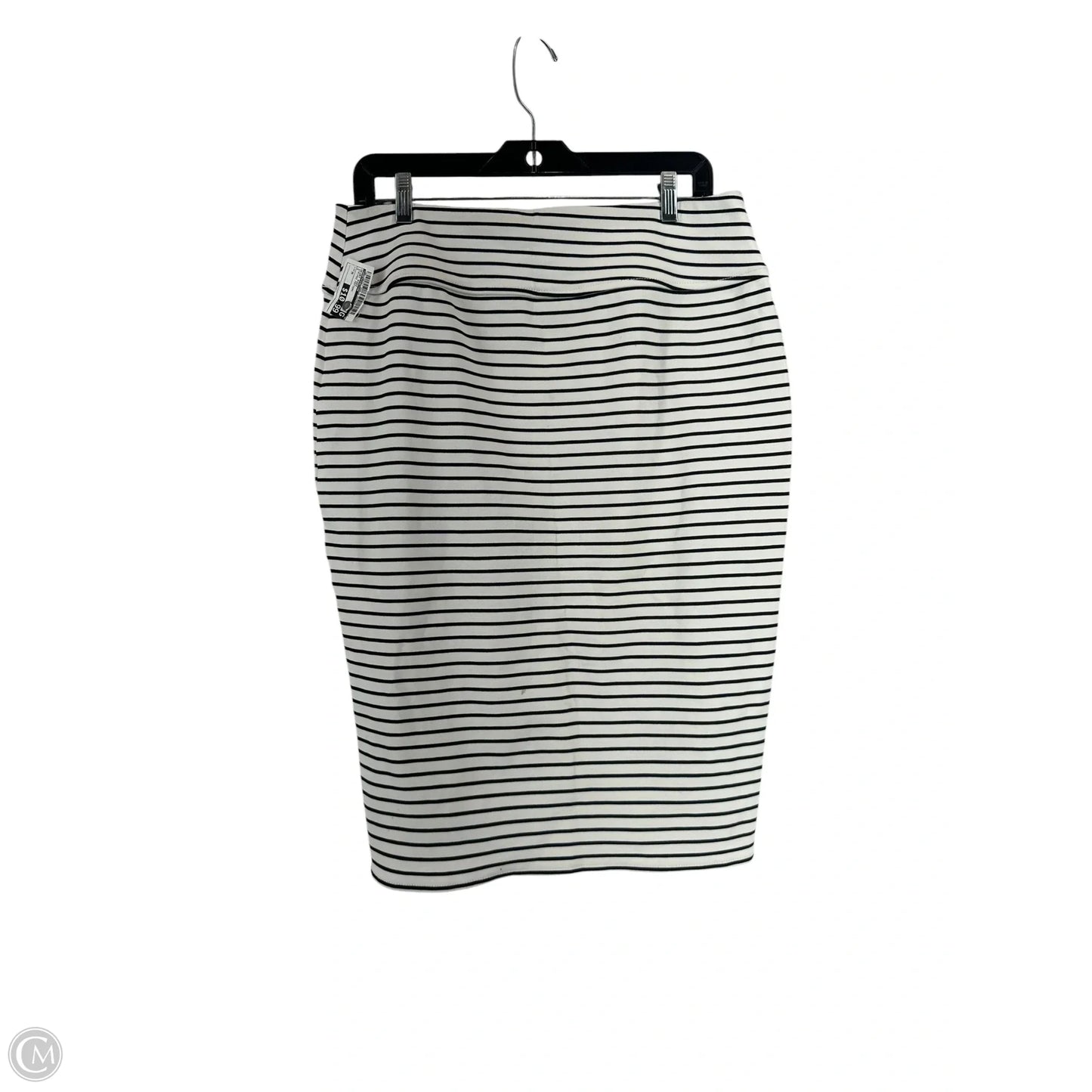 Skirt Midi By Worthington In Striped Pattern, Size: M