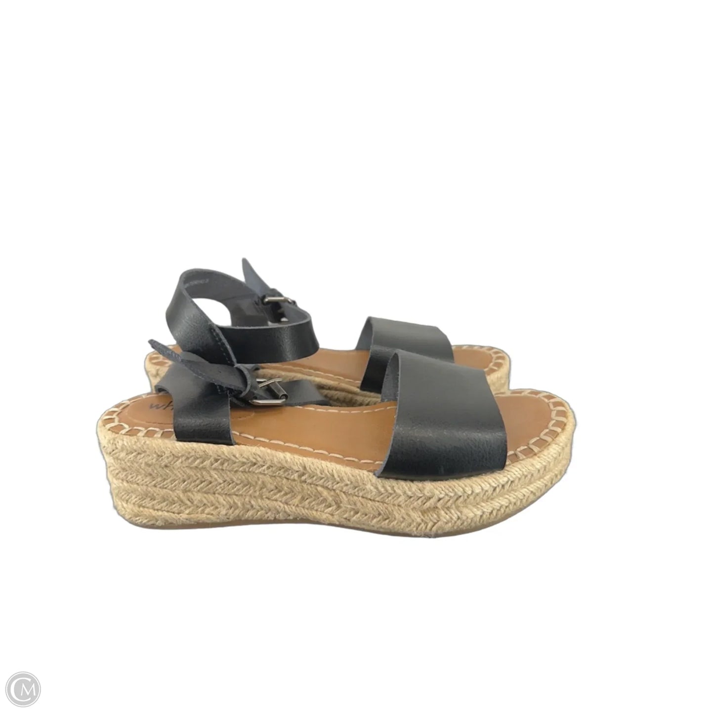 Sandals Heels Block By Clothes Mentor In Black, Size: 6.5