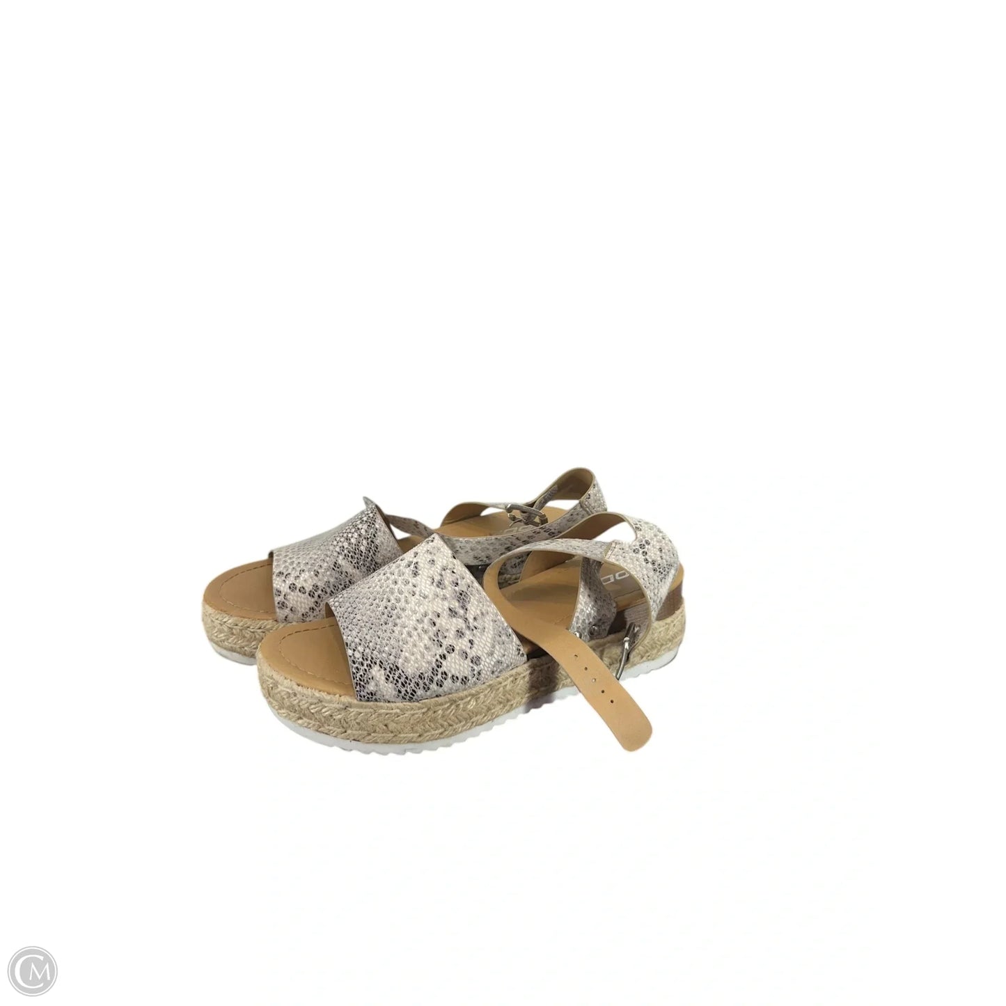 Sandals Heels Block By Soda In Animal Print, Size: 9