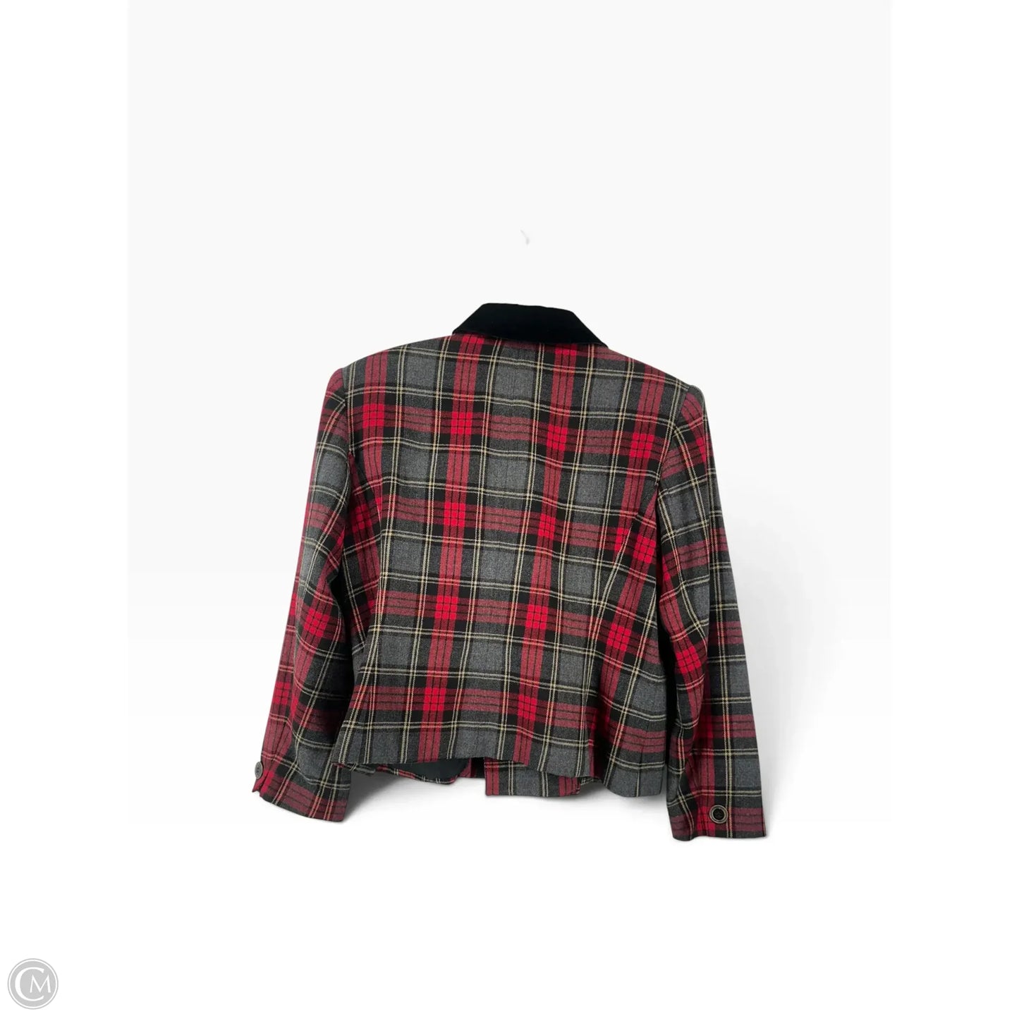 Blazer By Rena Rowan In Plaid Pattern, Size: 14