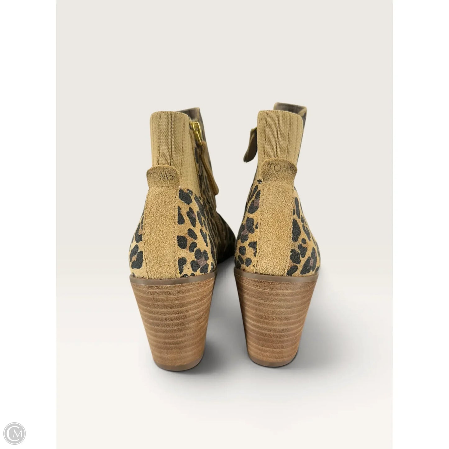 Boots Ankle Heels By Toms In Leopard Print, Size: 8