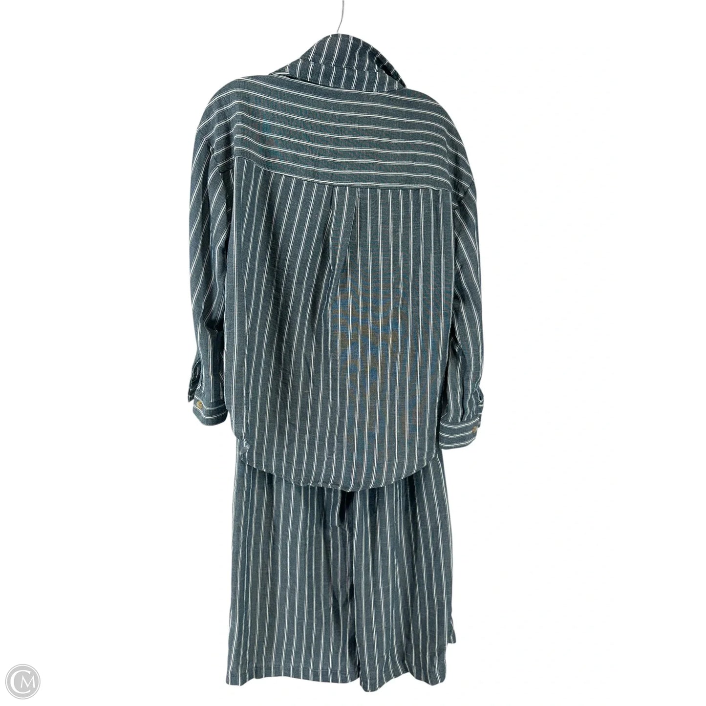 Top 2pc Long Sleeve By Clothes Mentor In Striped Pattern, Size: M