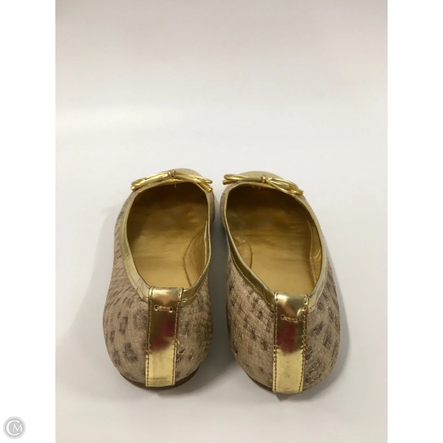 Shoes Designer By Tory Burch In Gold, Size: 7