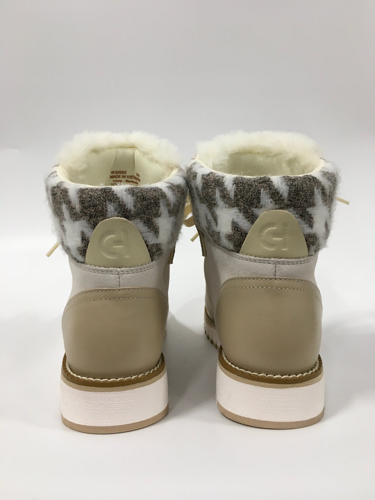 Boots Ankle Flats By Cole-haan In Tan & White, Size: 5