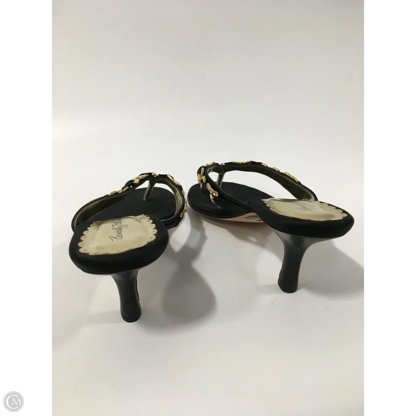 Sandals Heels Kitten By beverly feldman In Black, Size: 6.5