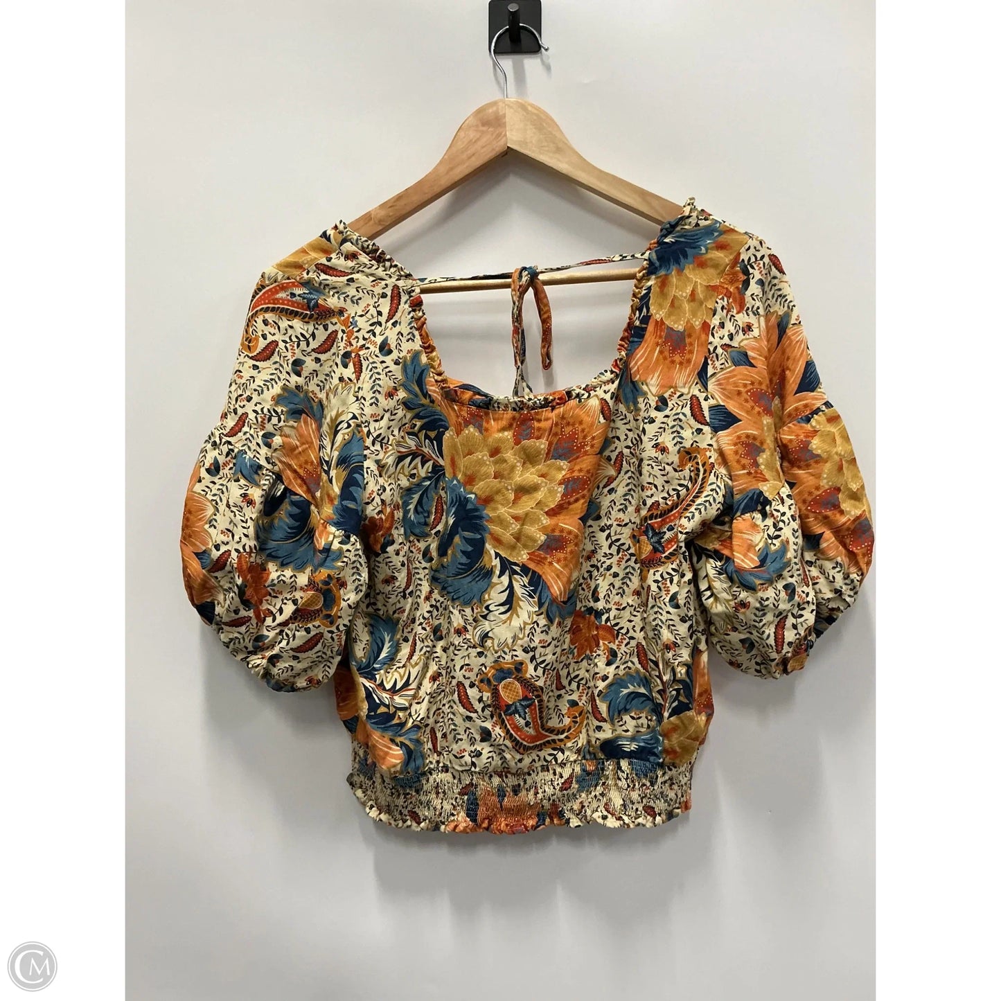 Top Short Sleeve By Farm Rio In Orange, Size: S