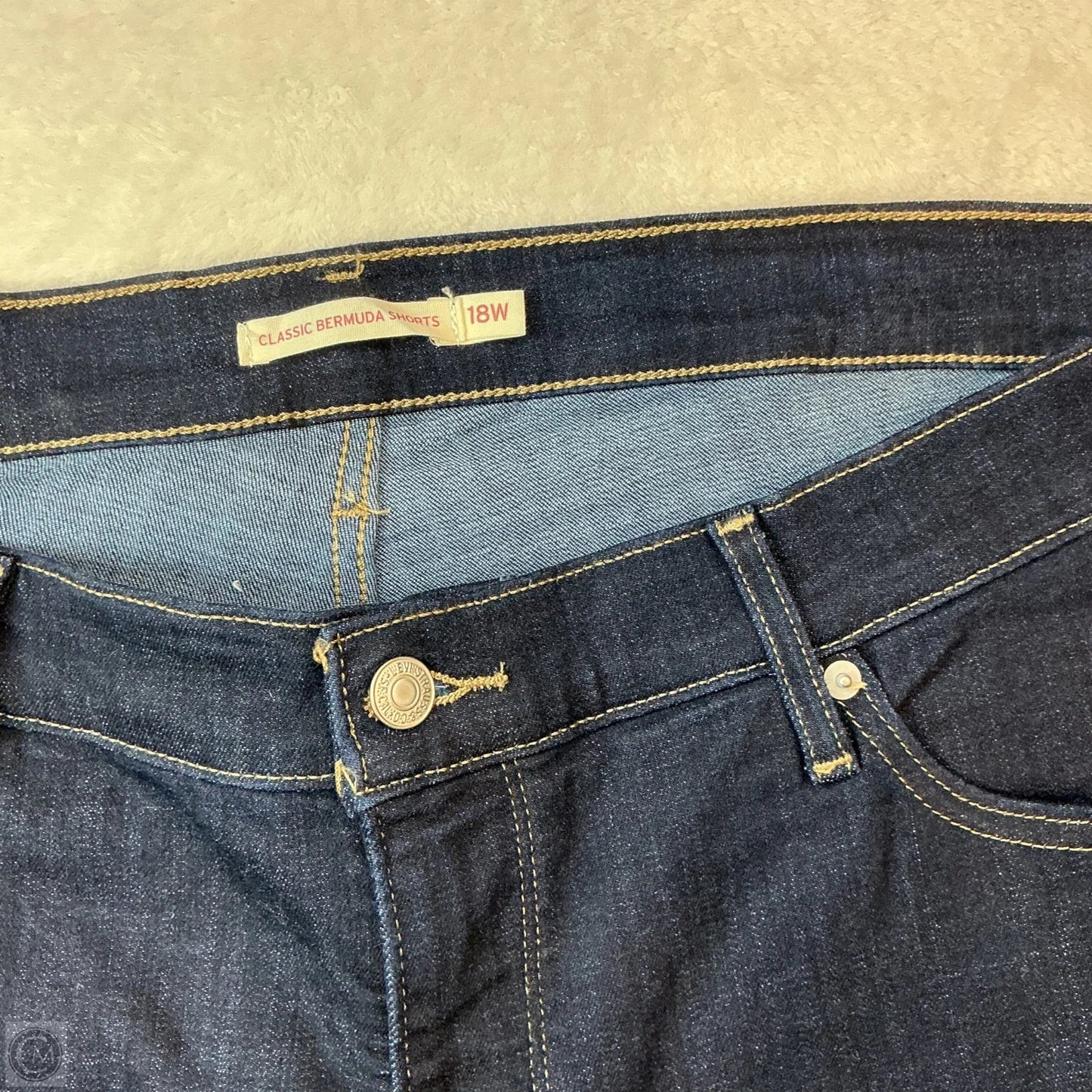 Shorts By Levis In Blue Denim, Size: 18