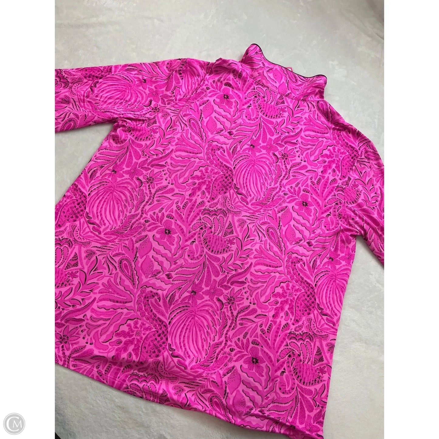 Top Long Sleeve Designer By Lilly Pulitzer In Pink, Size: 1x