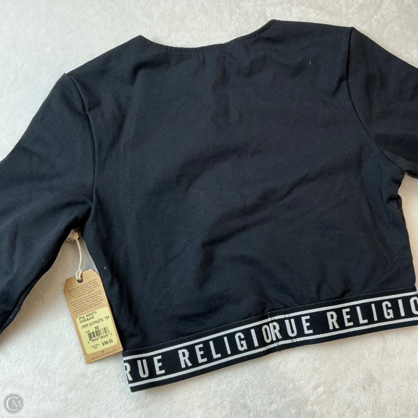 Athletic Top Long Sleeve Crewneck By True Religion In Black, Size: Xs