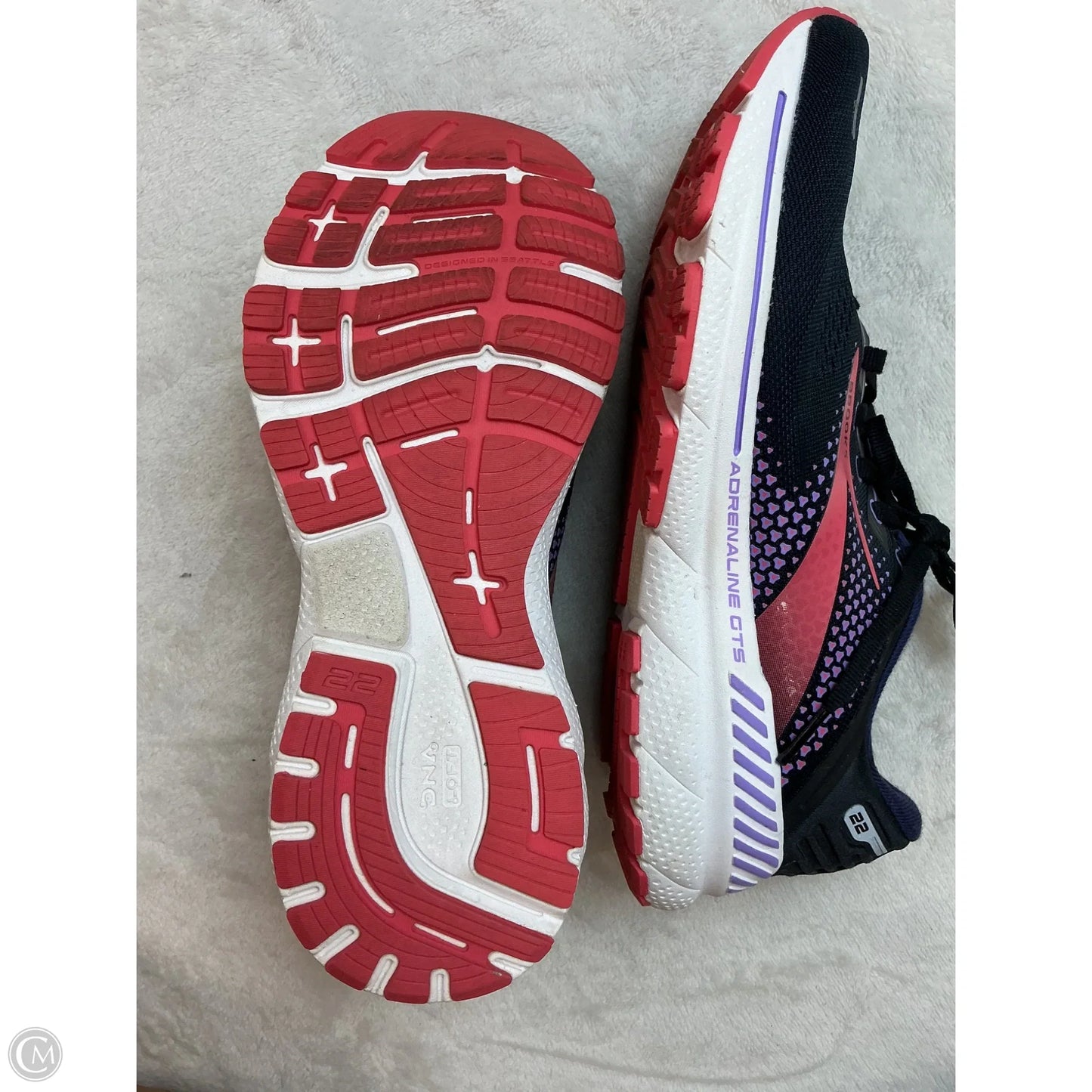 Shoes Athletic By Brooks In Black & Purple, Size: 9.5