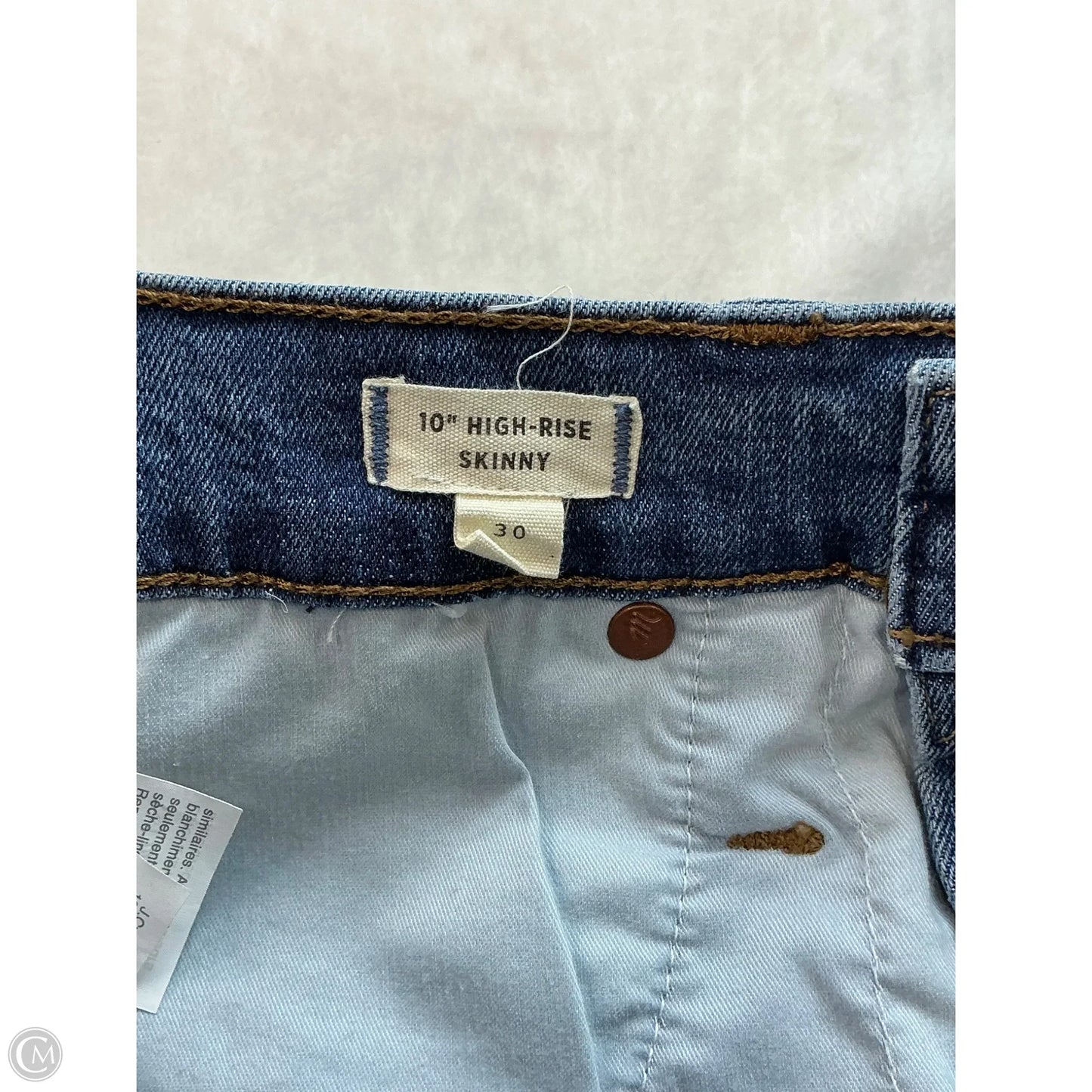 Jeans Straight By Madewell In Blue Denim, Size: 30