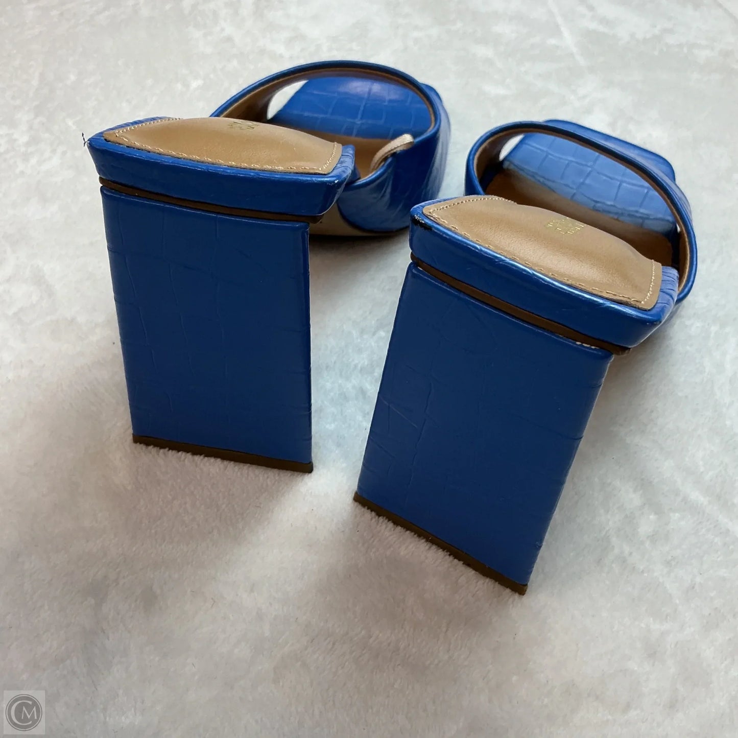 Sandals Heels Block By Express In Blue, Size: 6