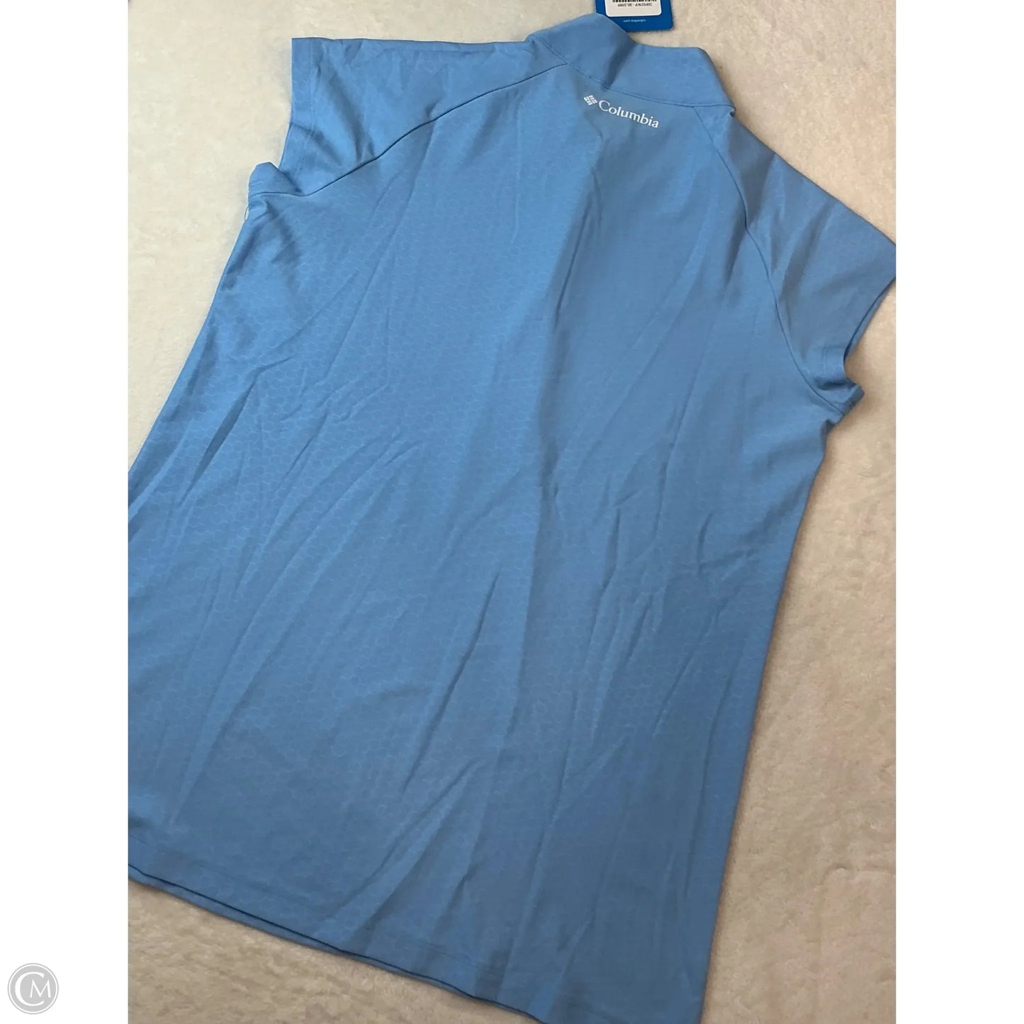 Athletic Top Short Sleeve By Columbia In Blue, Size: M