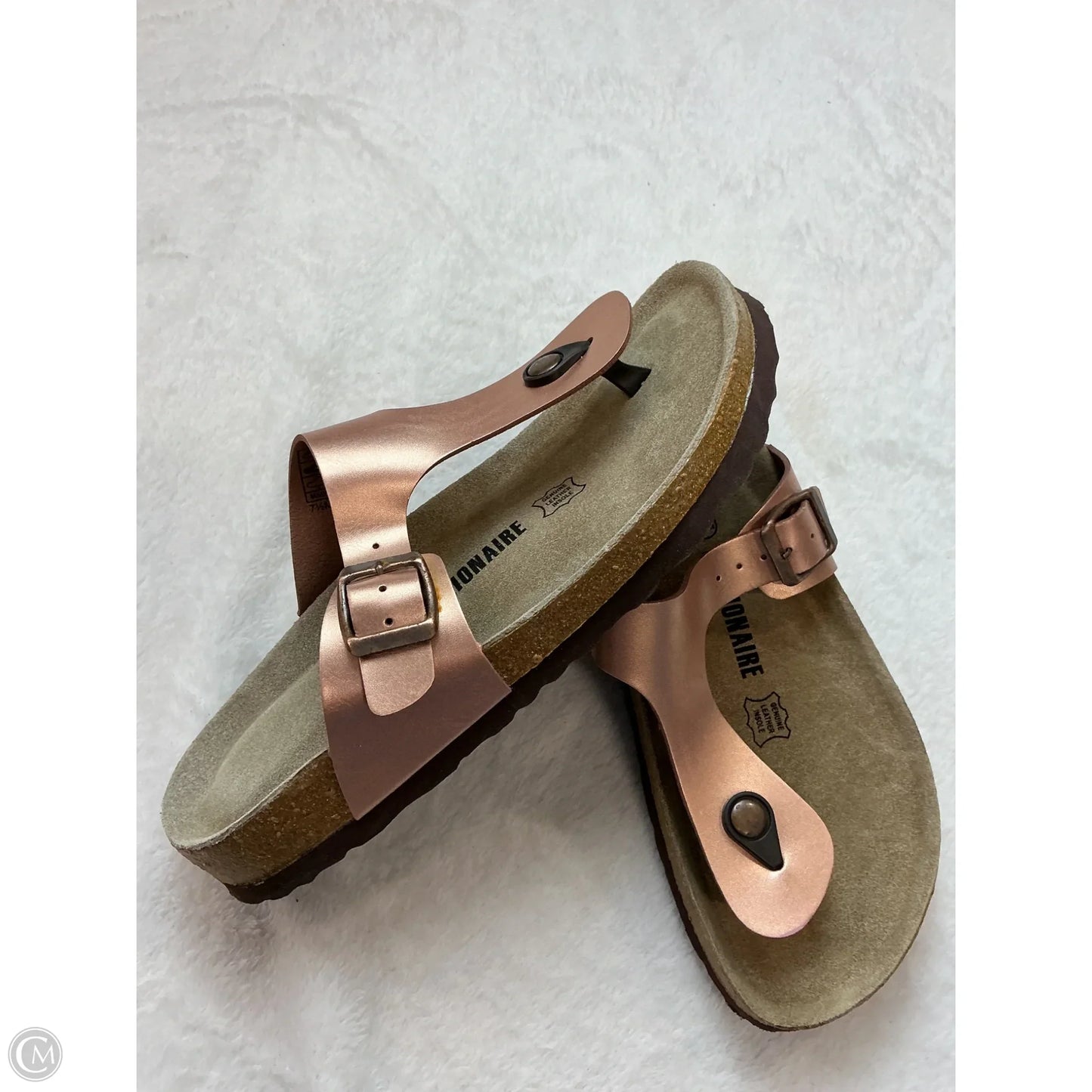 Sandals Flats By Cushionaire In Rose Gold, Size: 7.5