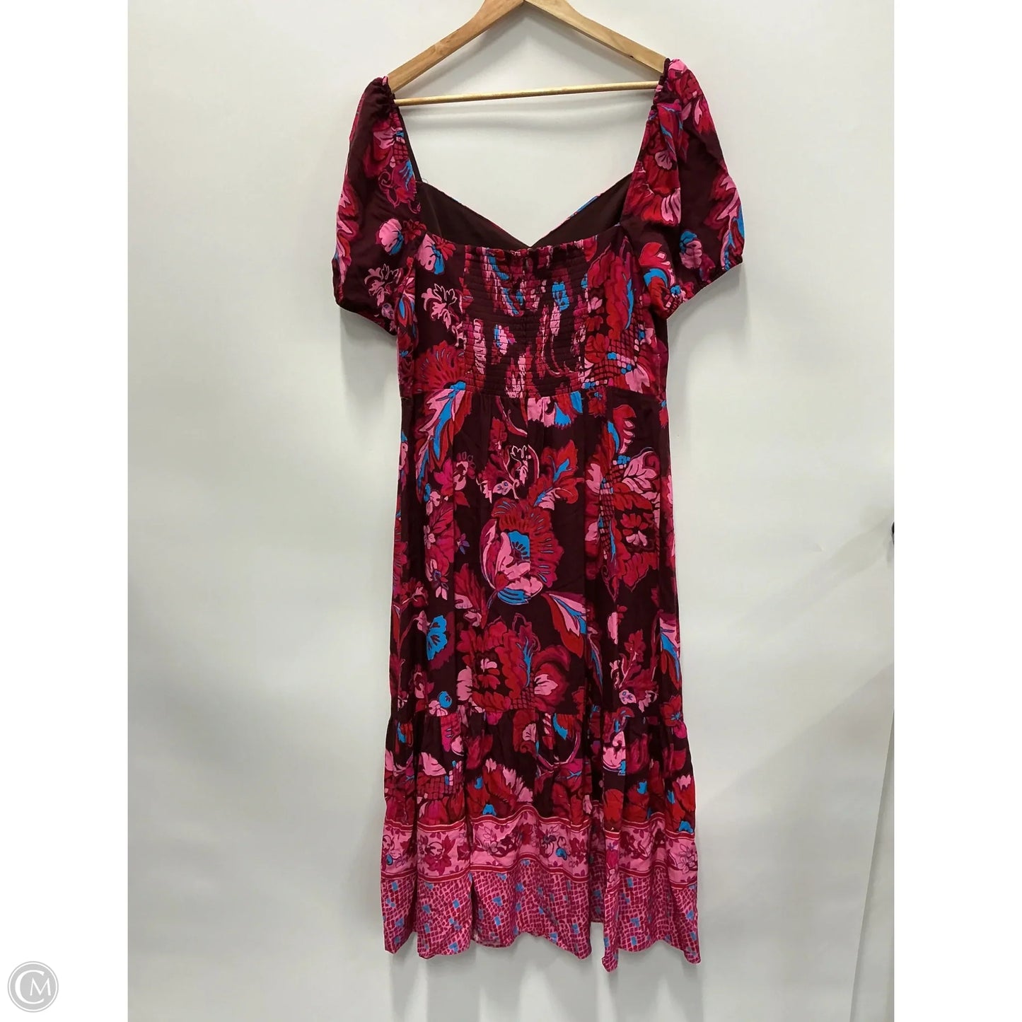 Dress Casual Midi By Adrianna Papell In Maroon, Size: Xl
