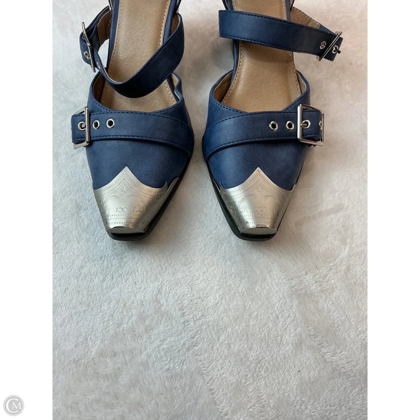 Shoes Heels Block By Clothes Mentor In Navy, Size: 7.5