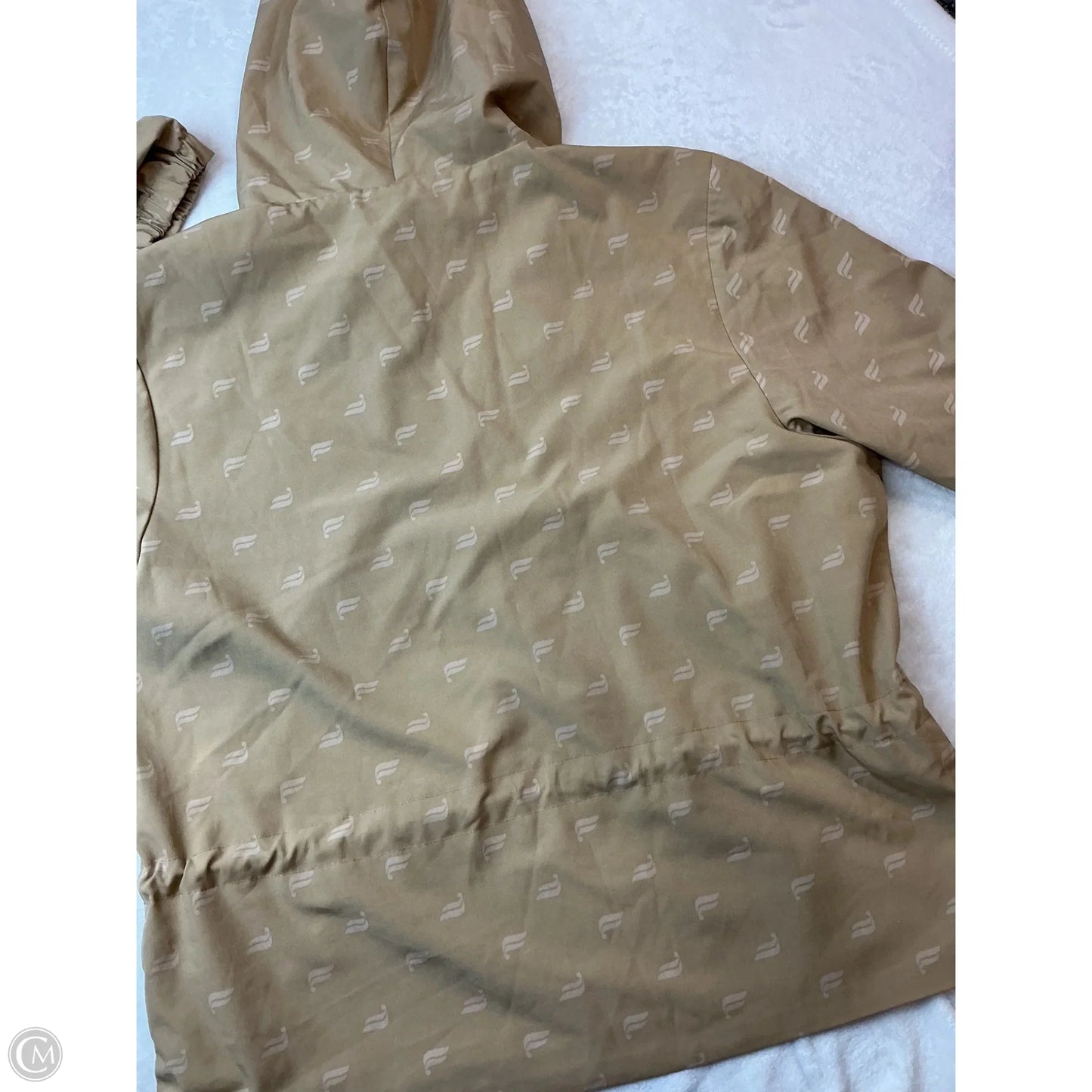 Athletic Top Long Sleeve Hoodie By Fabletics In Beige, Size: L