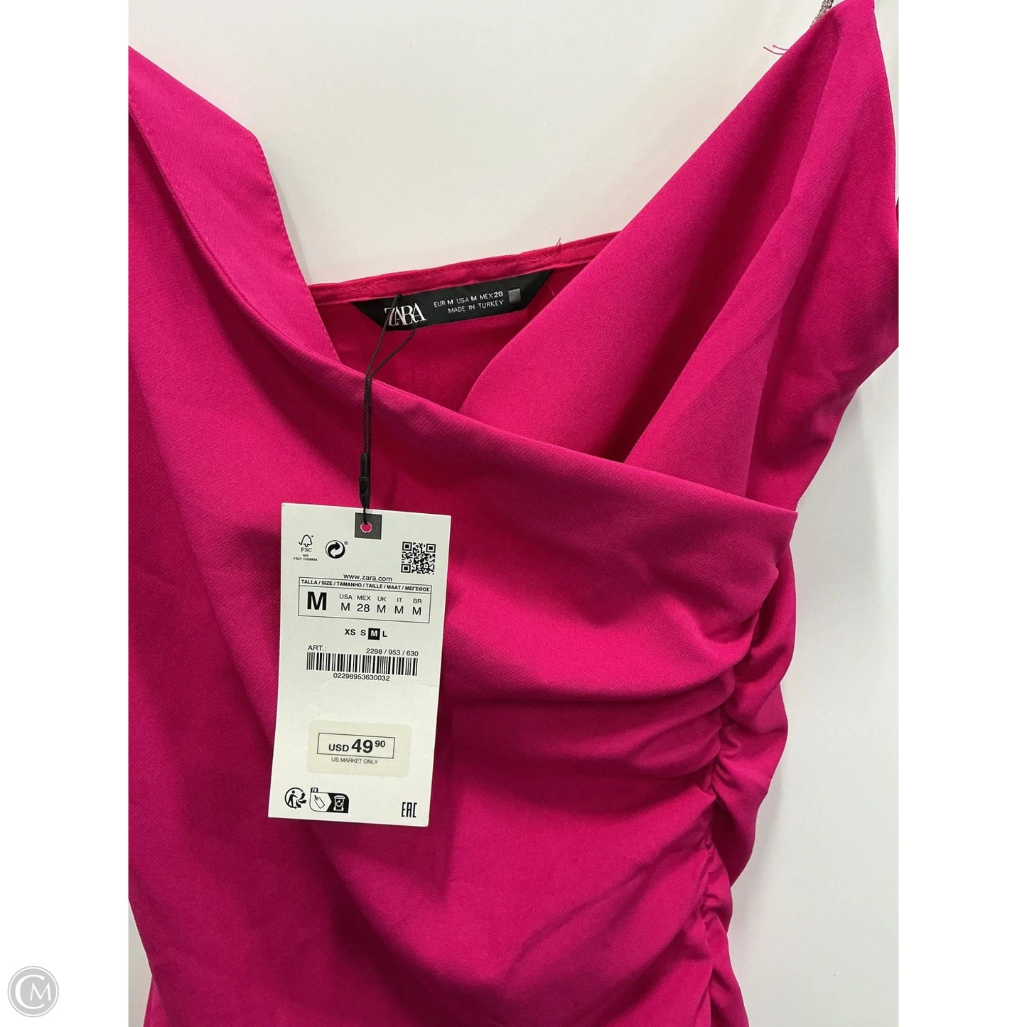 Dress Party Short By Zara In Pink, Size: M