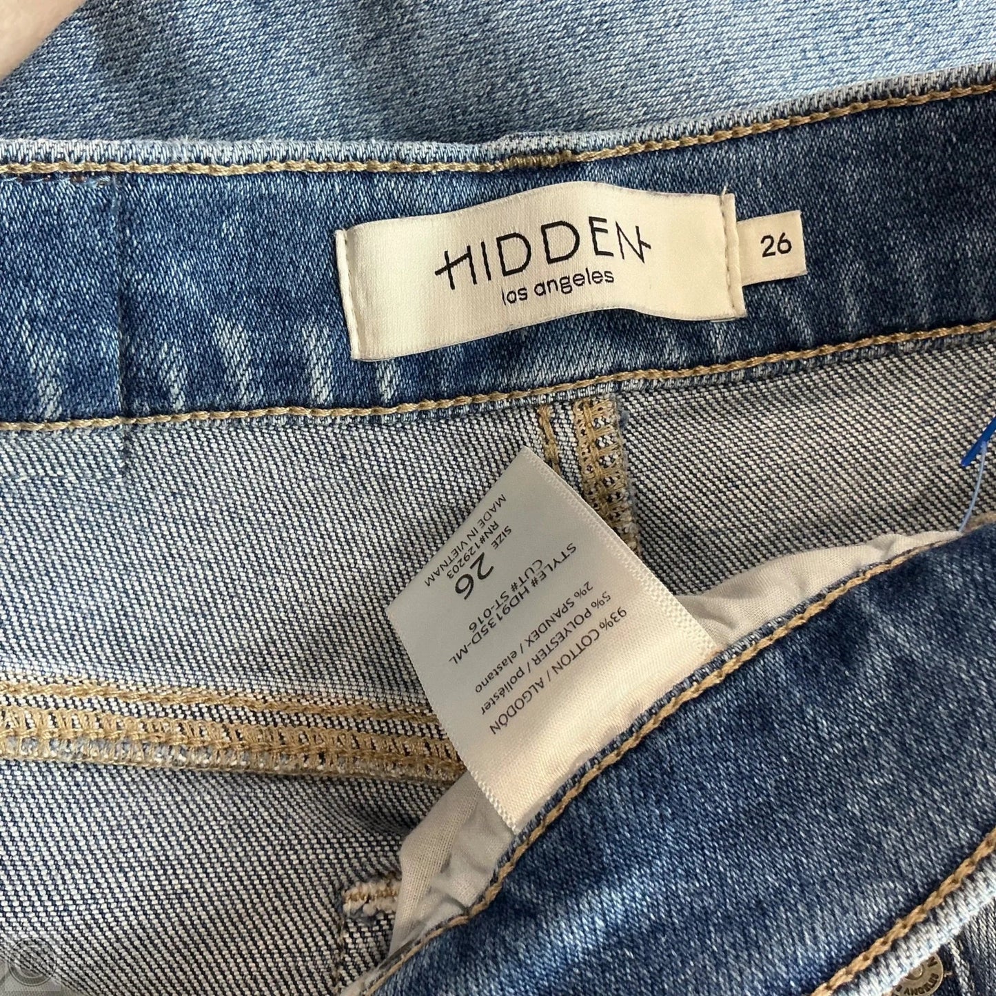 Jeans Wide Leg By Hidden In Blue Denim, Size: 4