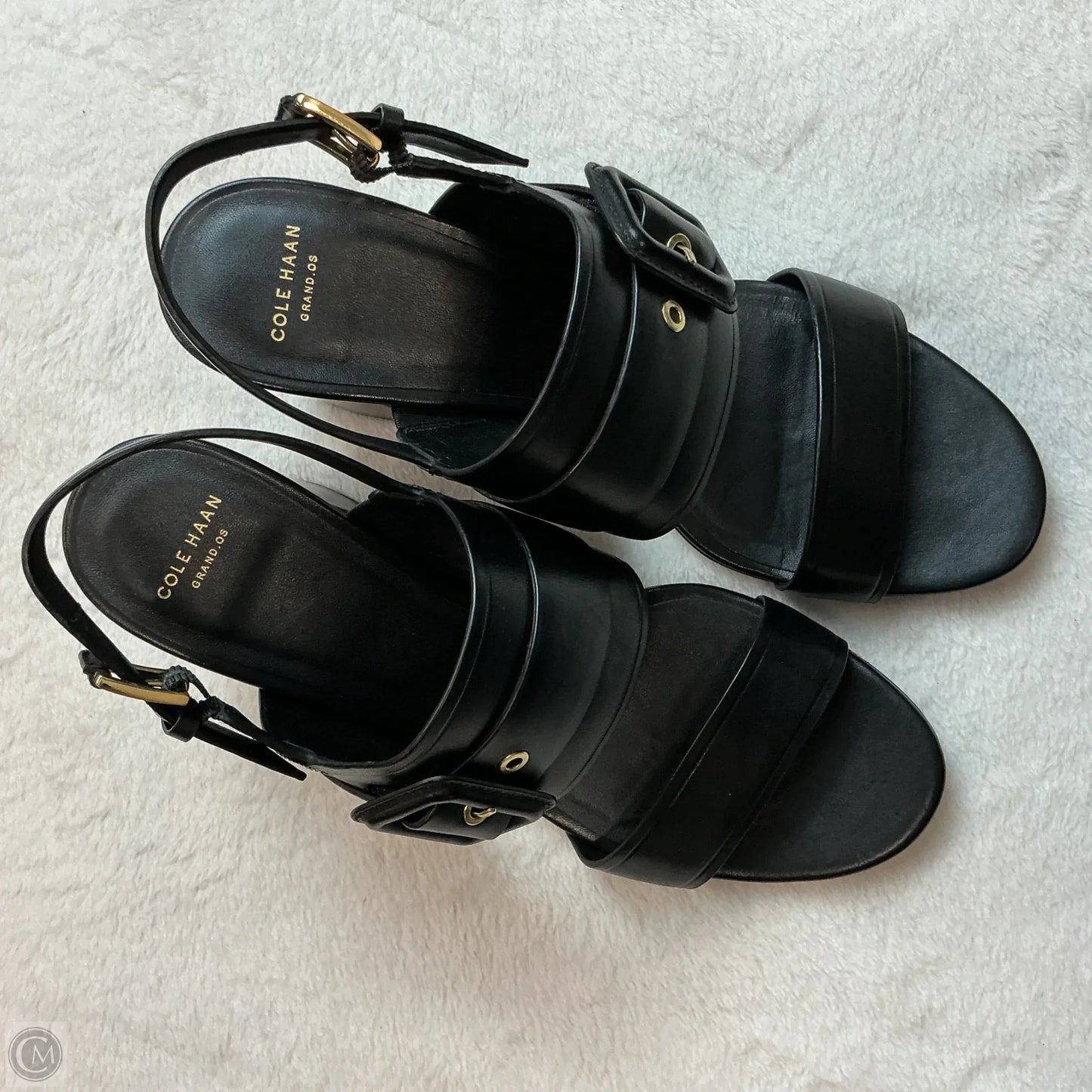 Sandals Heels Block By Cole-haan In Black, Size: 8.5