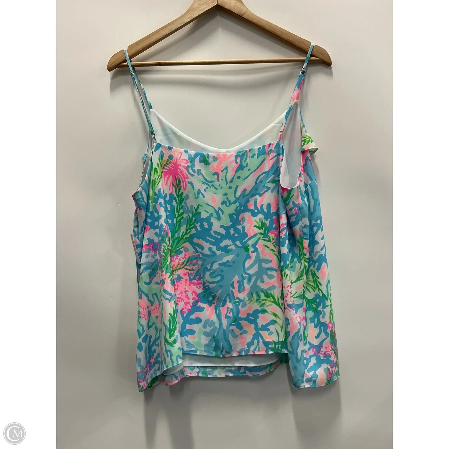 Top Sleeveless Designer By Lilly Pulitzer In Blue & Green, Size: Xl