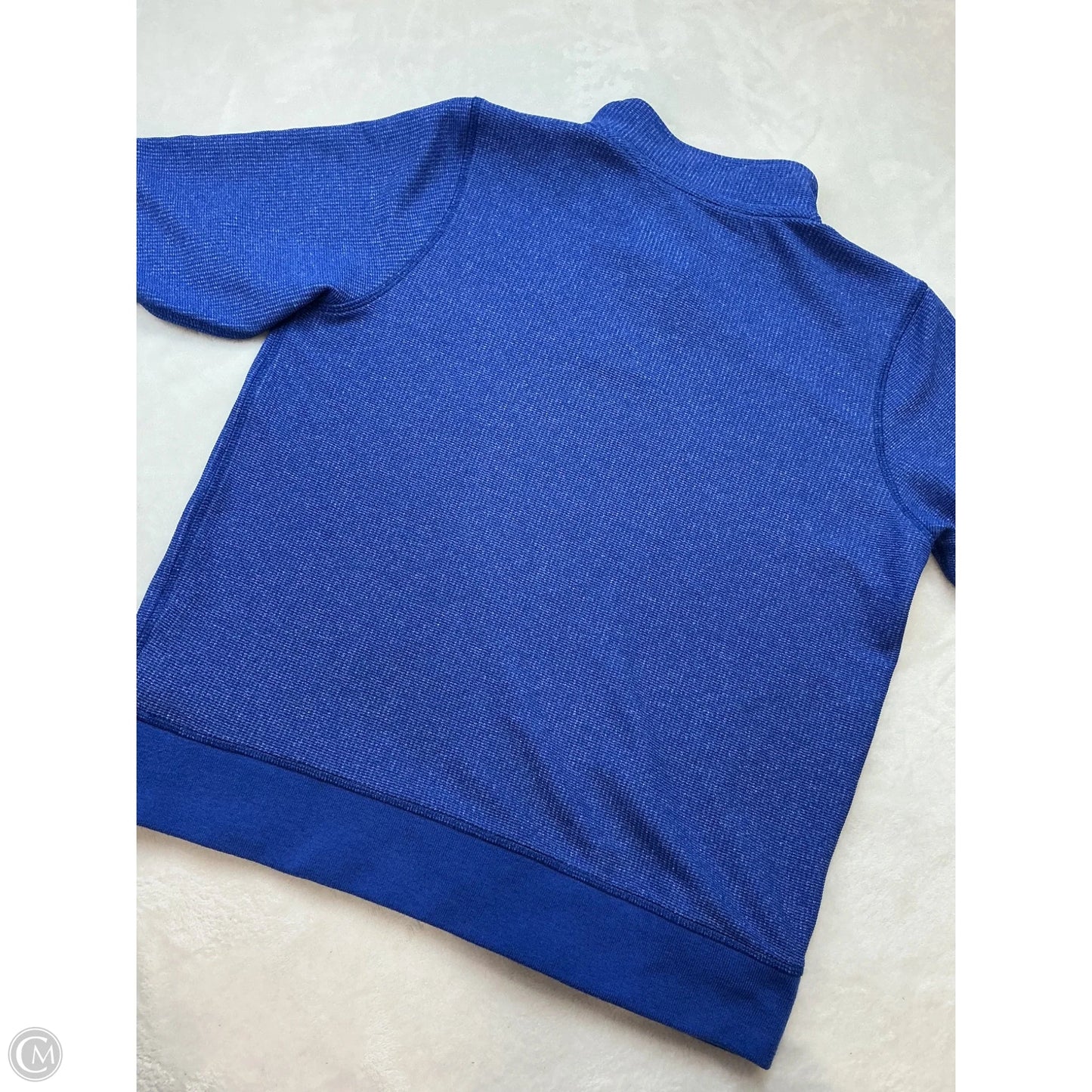 Athletic Top Long Sleeve Collar By Antigua In Blue, Size: S