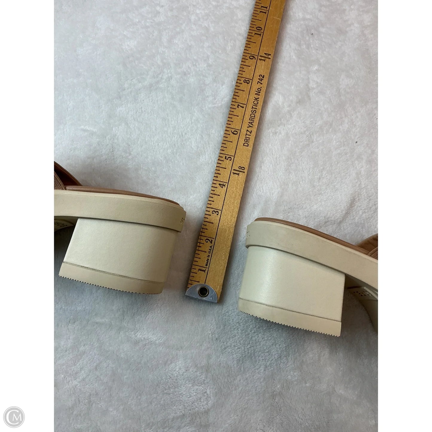 Sandals Heels Block By Sorel In Beige, Size: 8.5
