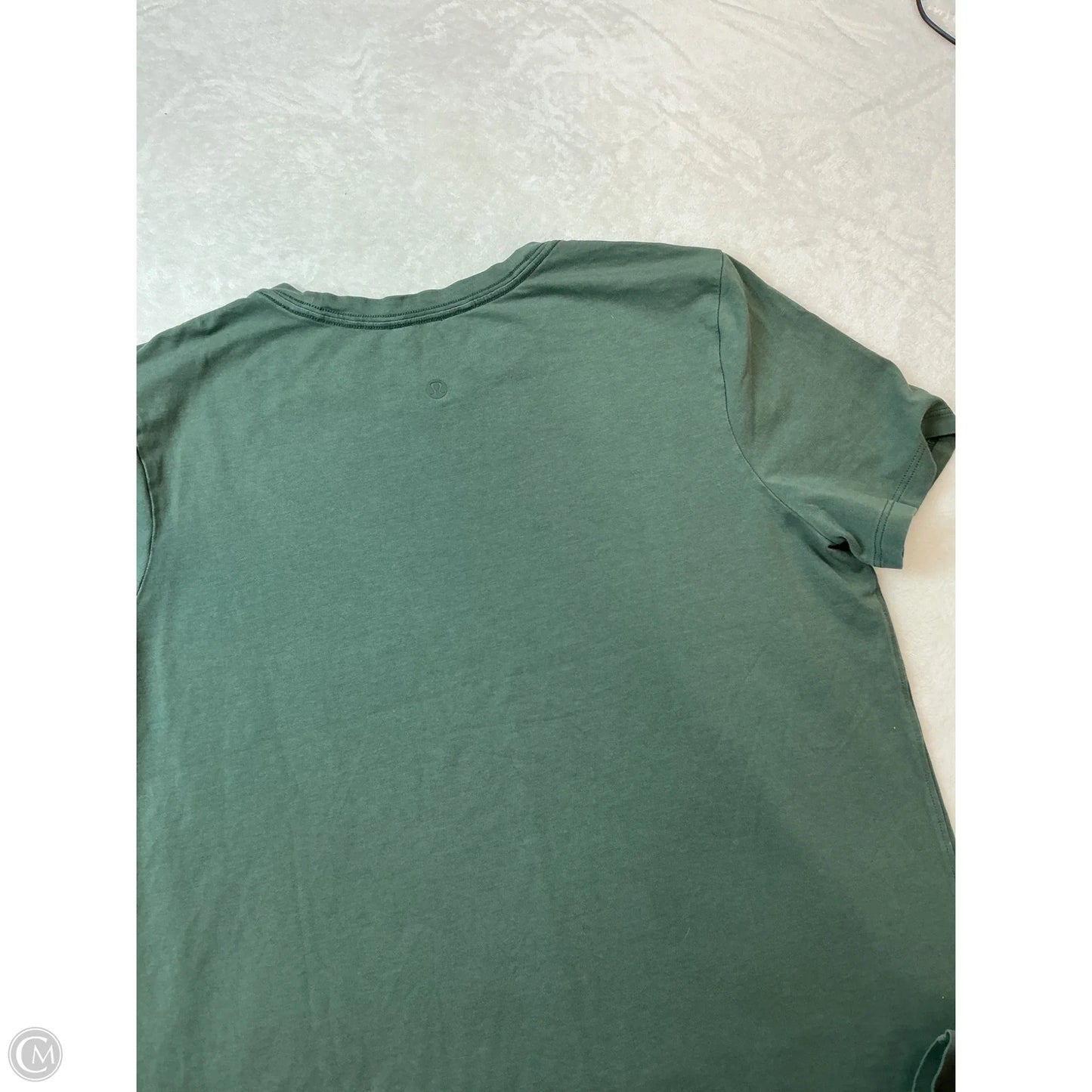 Athletic Top Short Sleeve By Lululemon In Green, Size: M
