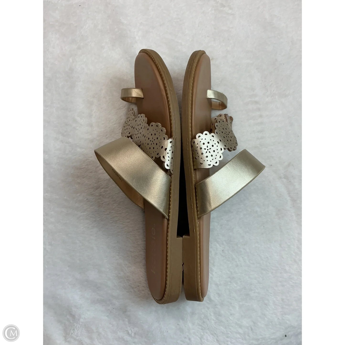 Sandals Flats By Kensie In Brown & Gold, Size: 7.5