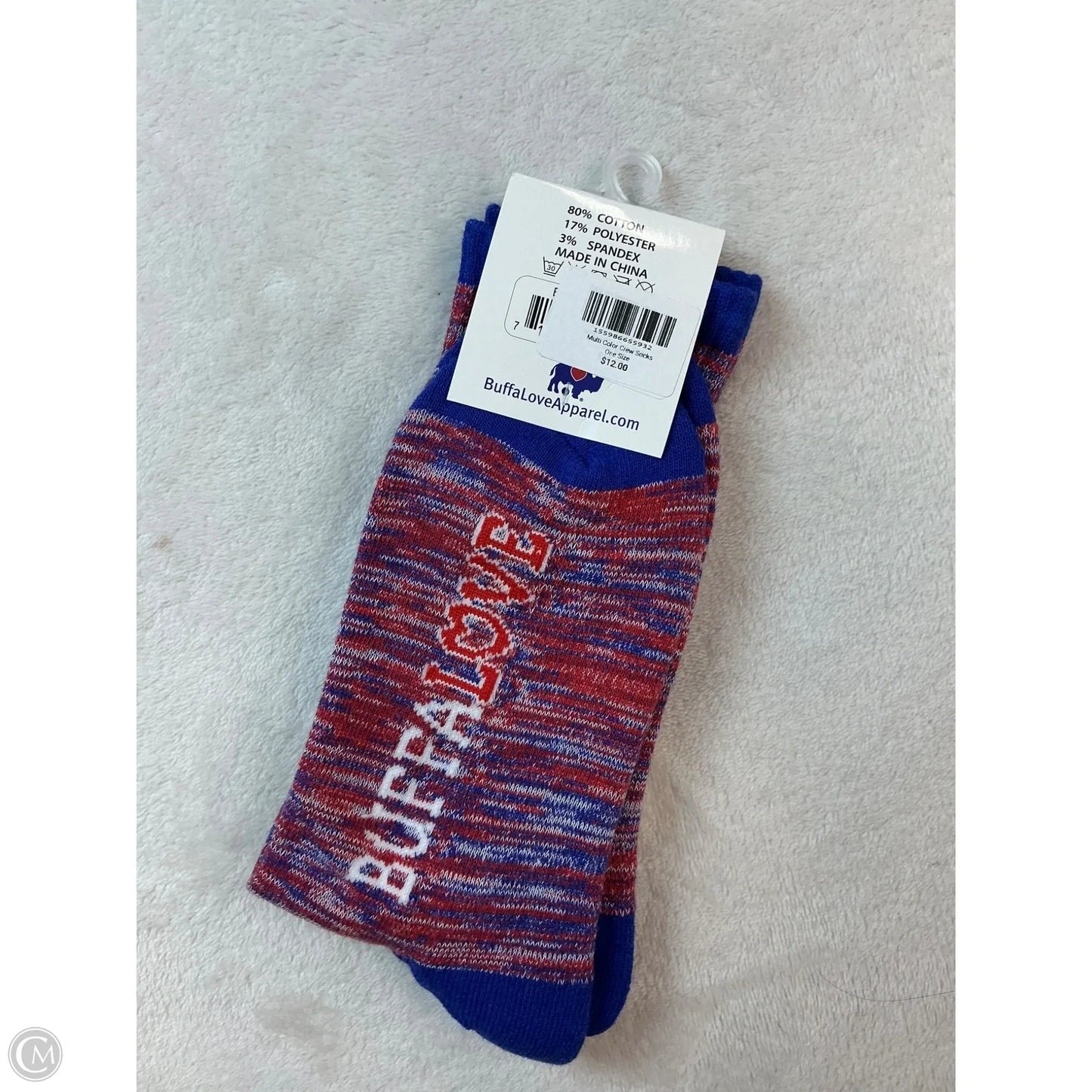 Socks By Clothes Mentor In Blue & Red, Size: Osfm