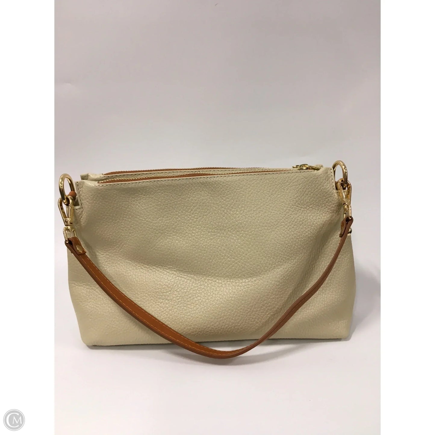Handbag Leather By Valentina, Size: Small