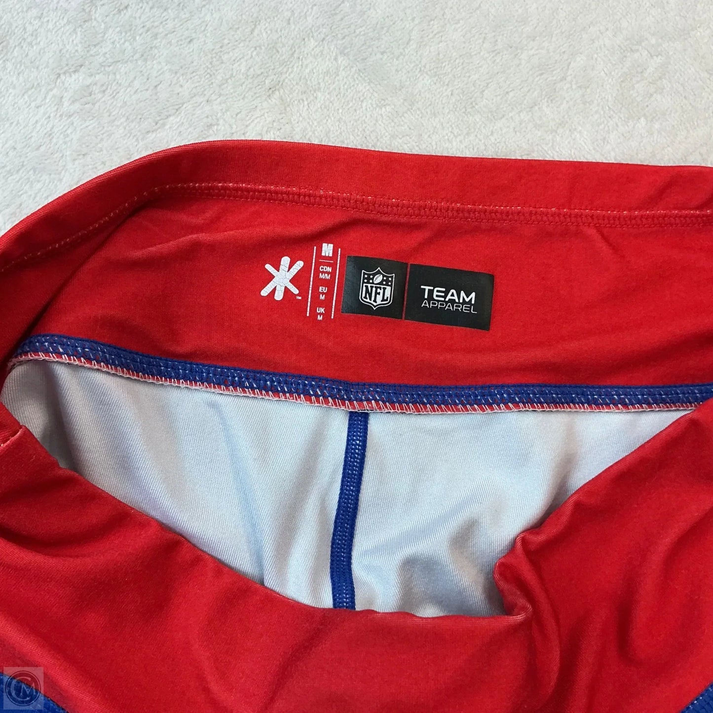 Athletic Leggings By Nfl In Blue Red & White, Size: M