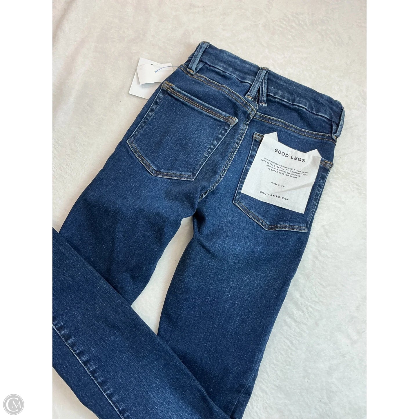 Jeans Skinny By Good American In Blue Denim, Size: Xs