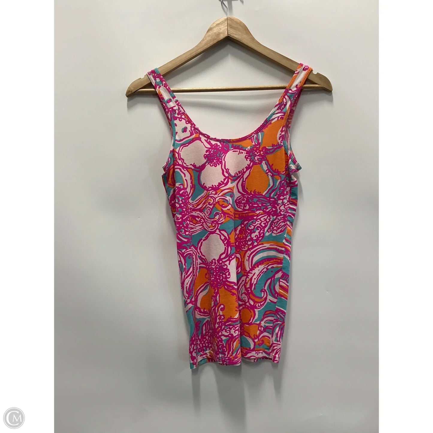 Tank Top Designer By Lilly Pulitzer In Orange & Pink, Size: Xs