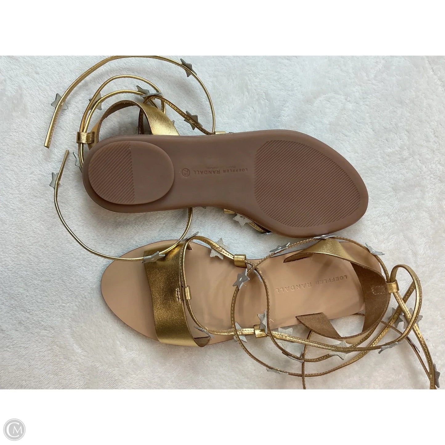 Sandals Flats By Loeffler Randall In Gold & Silver, Size: 7.5