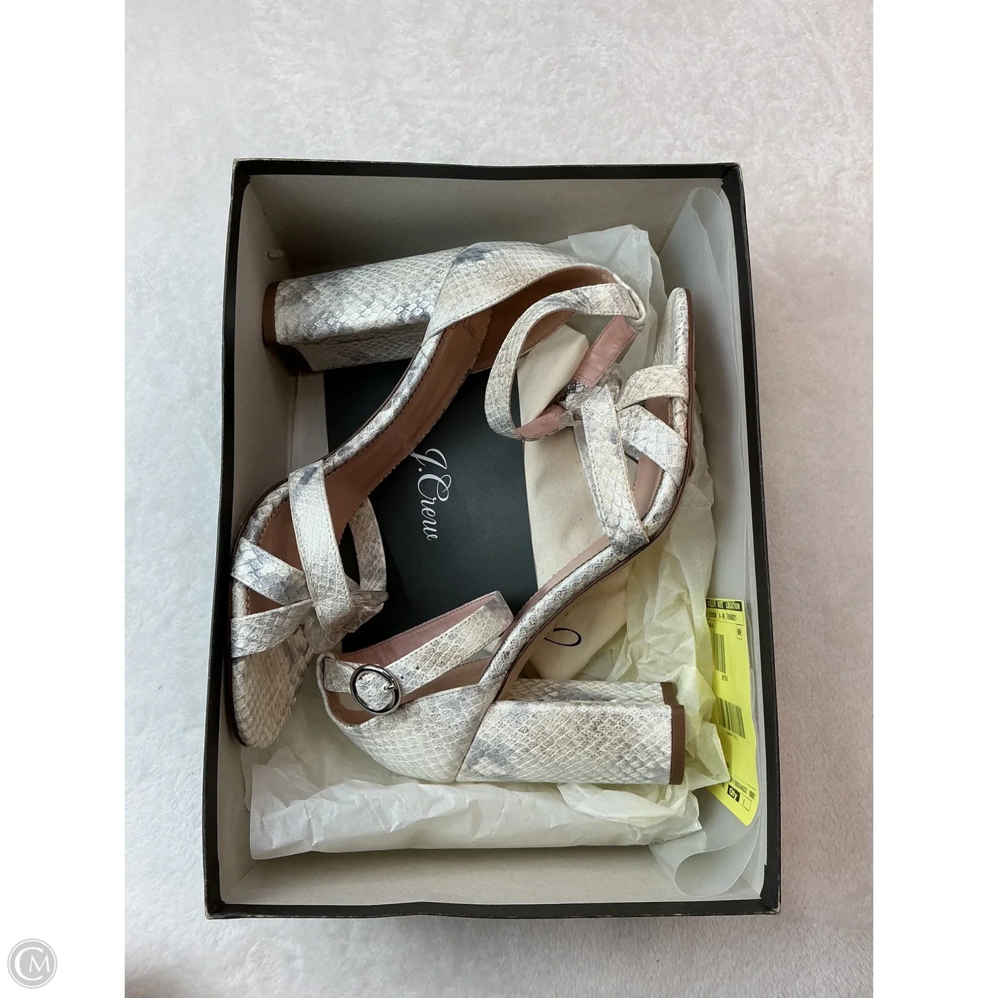 Shoes Heels Block By J. Crew In Grey & White, Size: 8