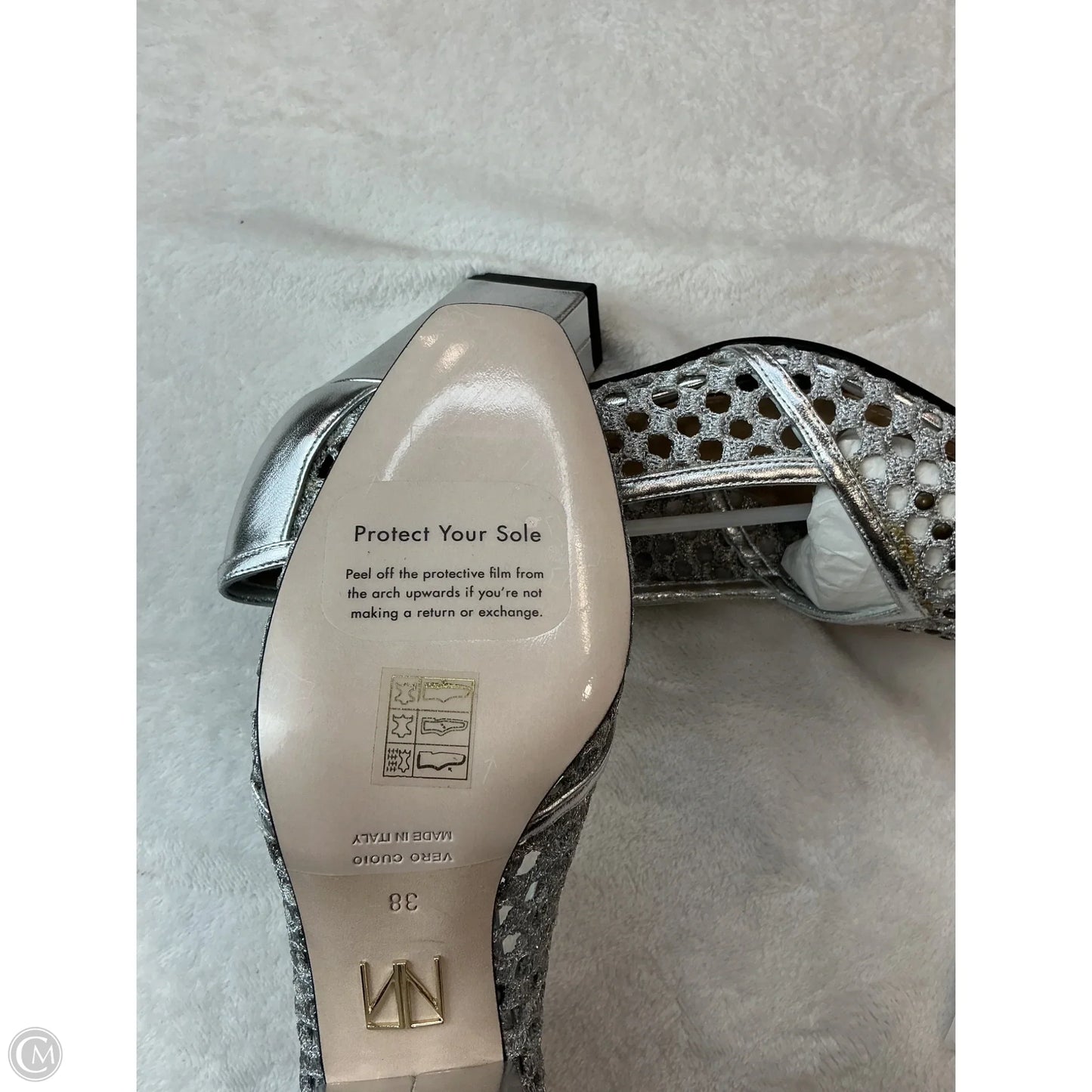 Shoes Heels Block By Cma In Silver, Size: 8