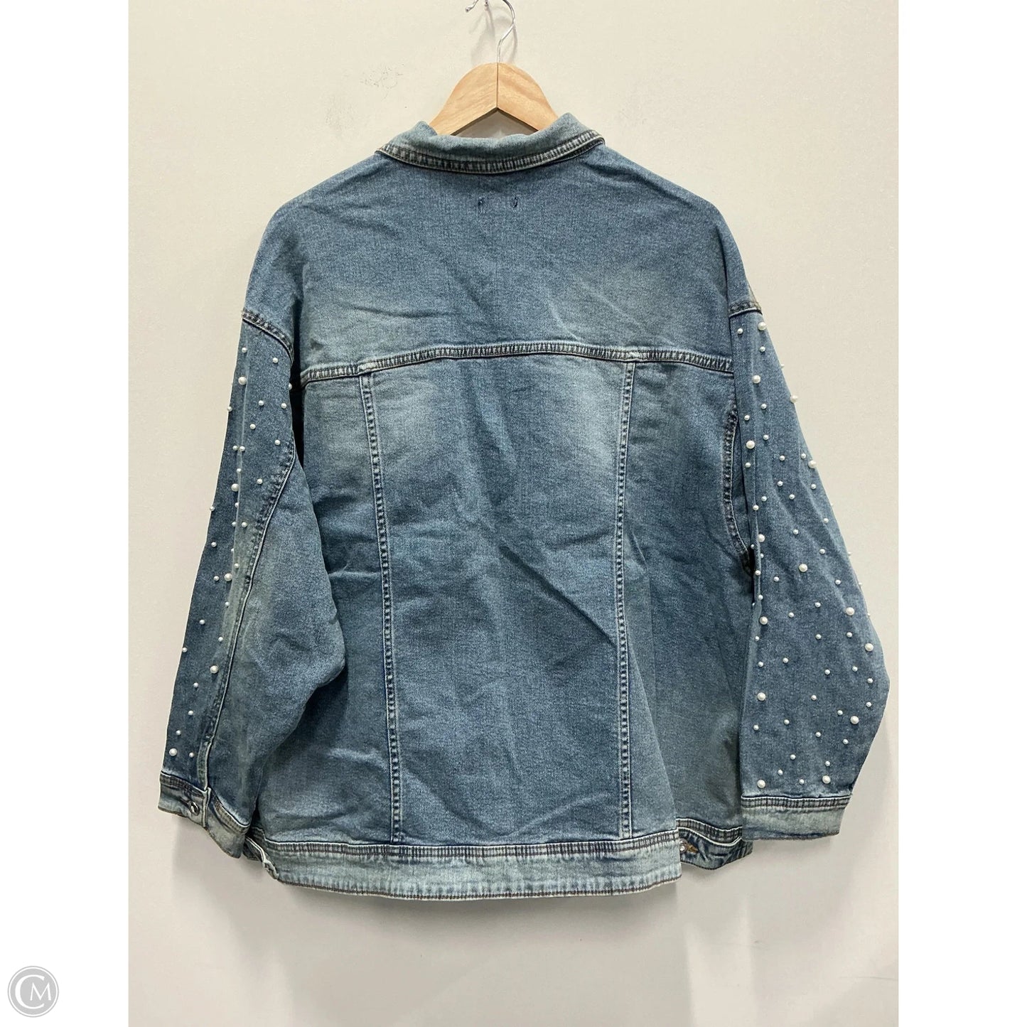 Jacket Denim By Iman Hsn In Blue Denim, Size: 2x