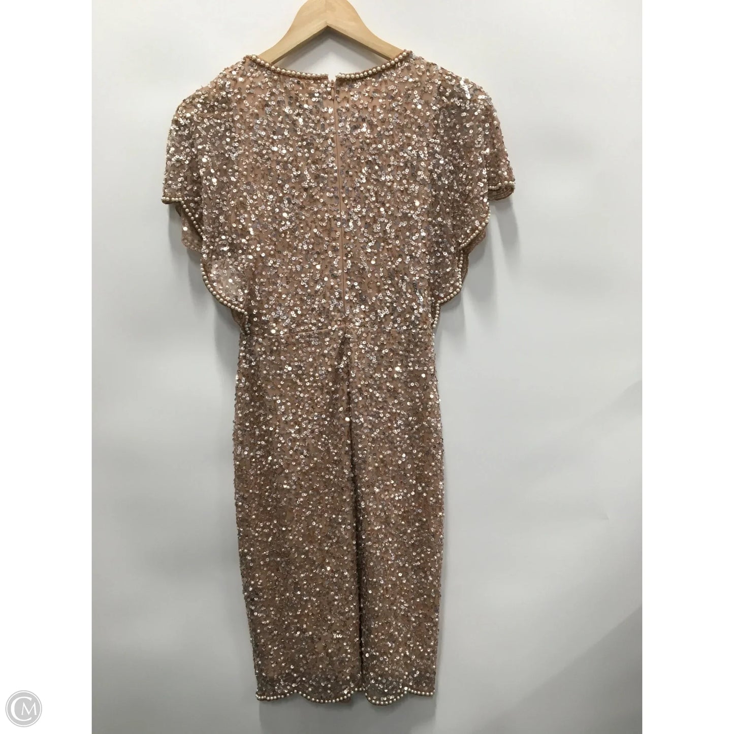Dress Party Short By Adrianna Papell In Rose Gold, Size: Xs