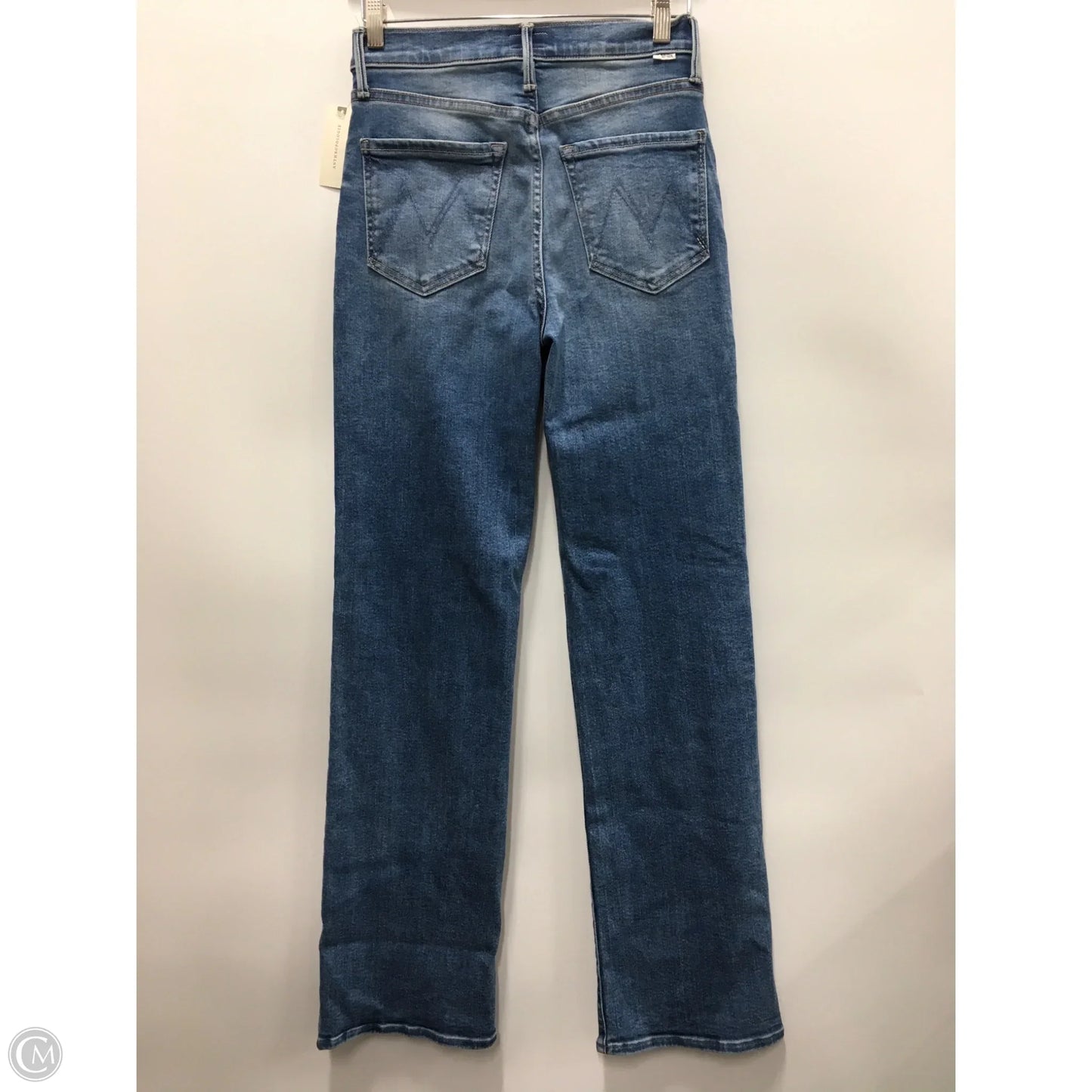 Jeans Straight By Mother In Blue Denim, Size: 4