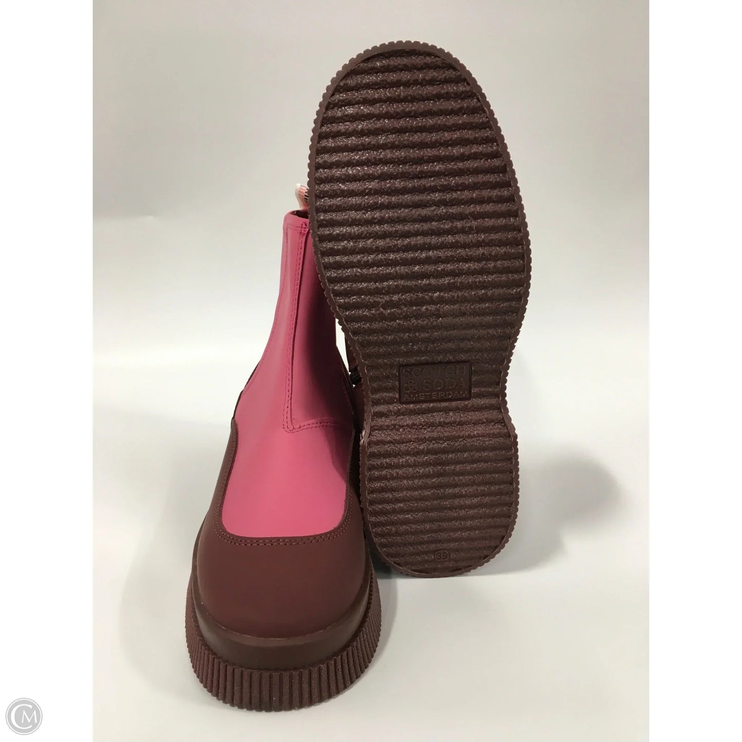 Boots Ankle Flats By Scotch & Soda In Pink & Purple, Size: 7.5