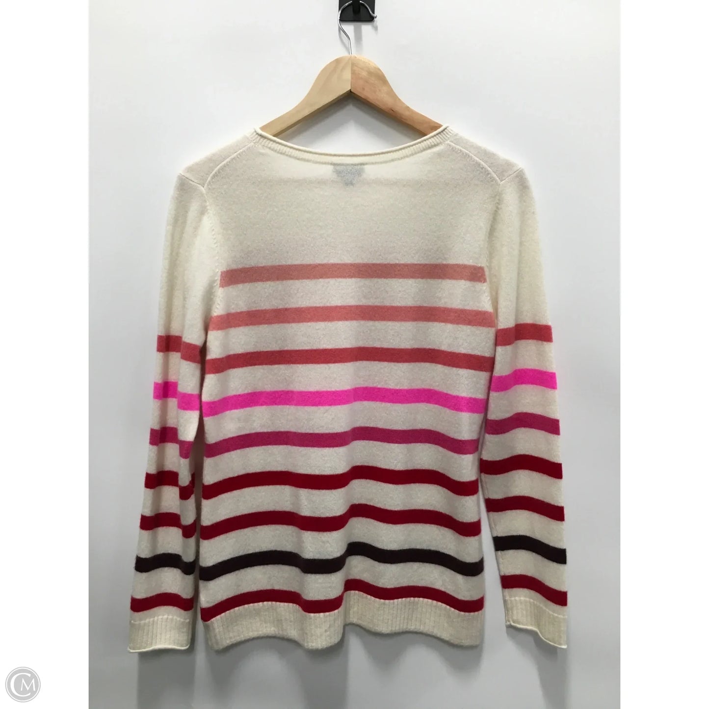 Sweater Cashmere By Talbots In Striped Pattern, Size: Mp