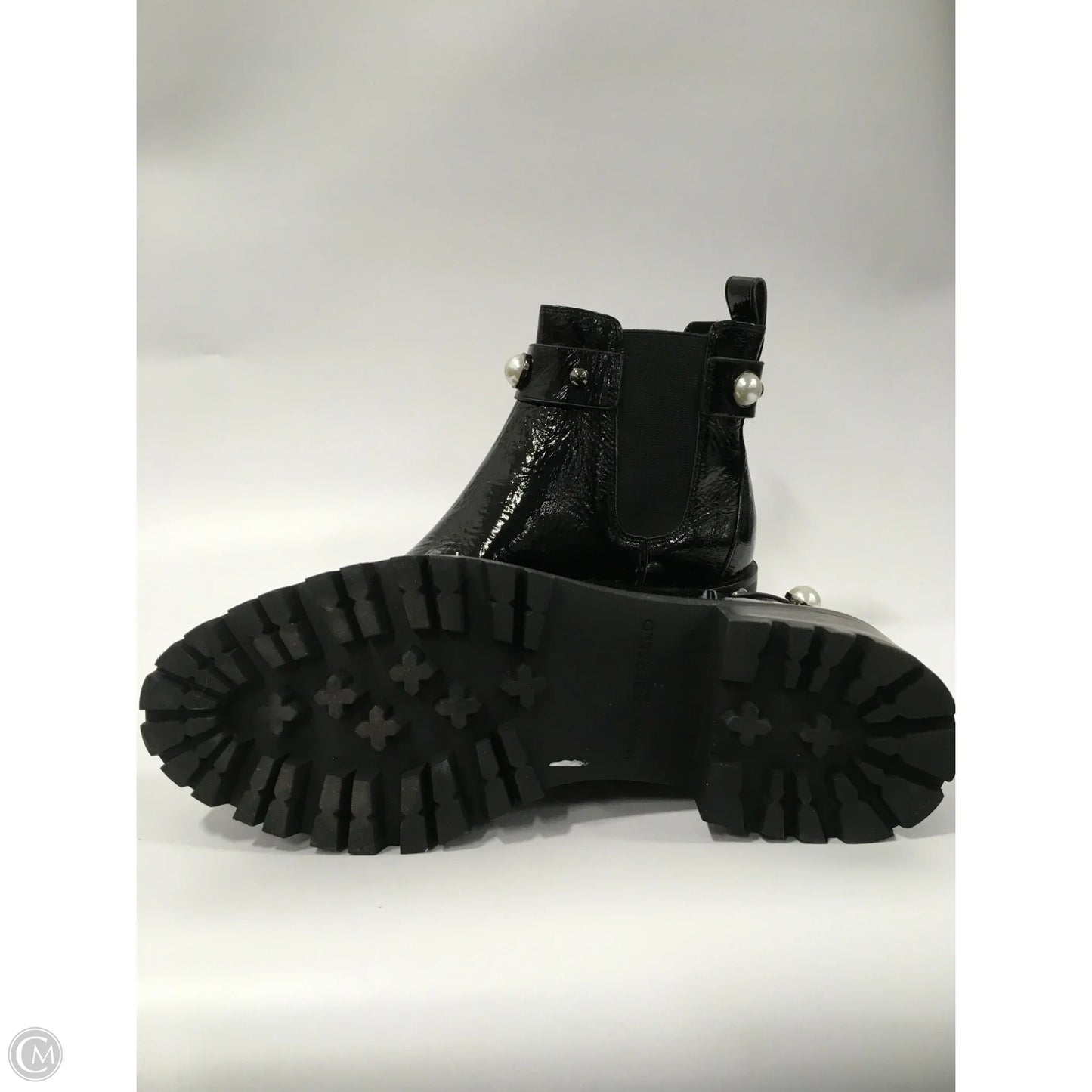 Boots Designer By Karl Lagerfeld In Black, Size: 8.5