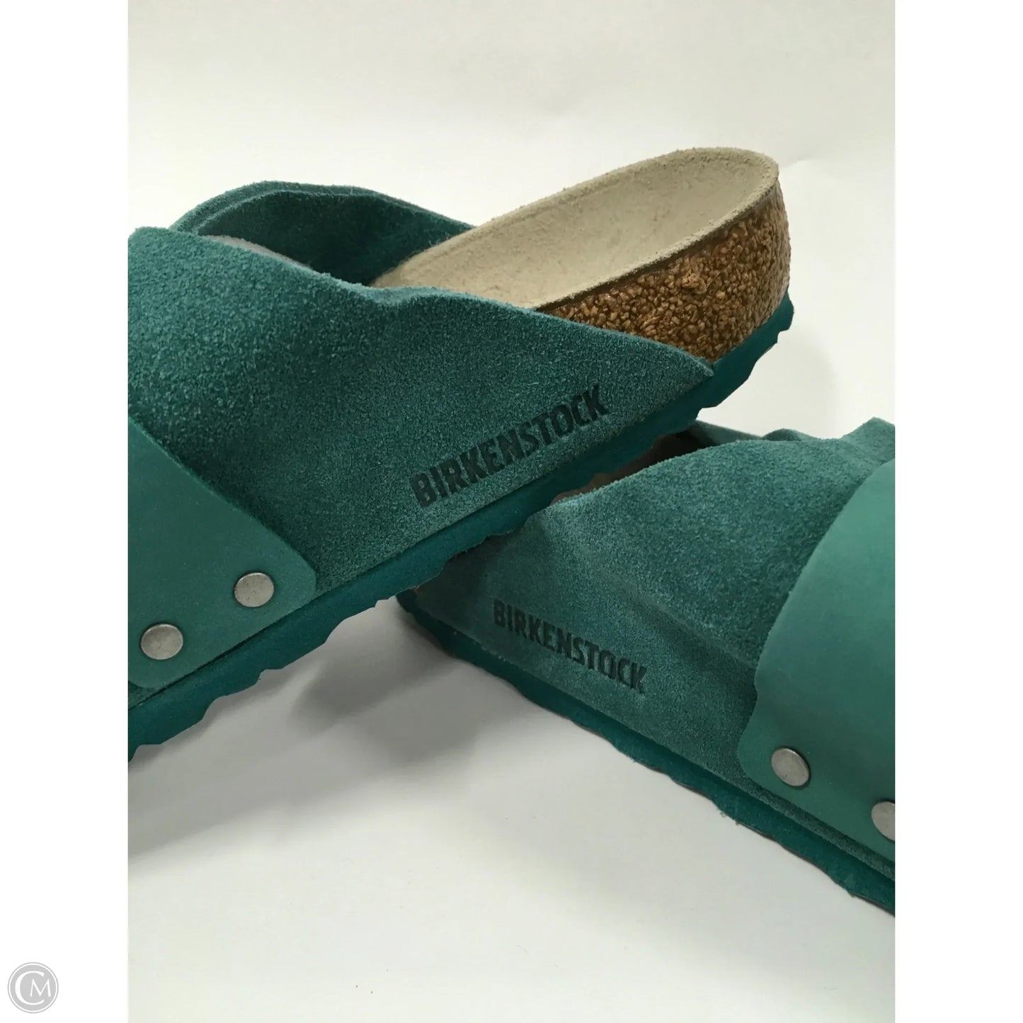 Sandals Flats By Birkenstock In Teal, Size: 6