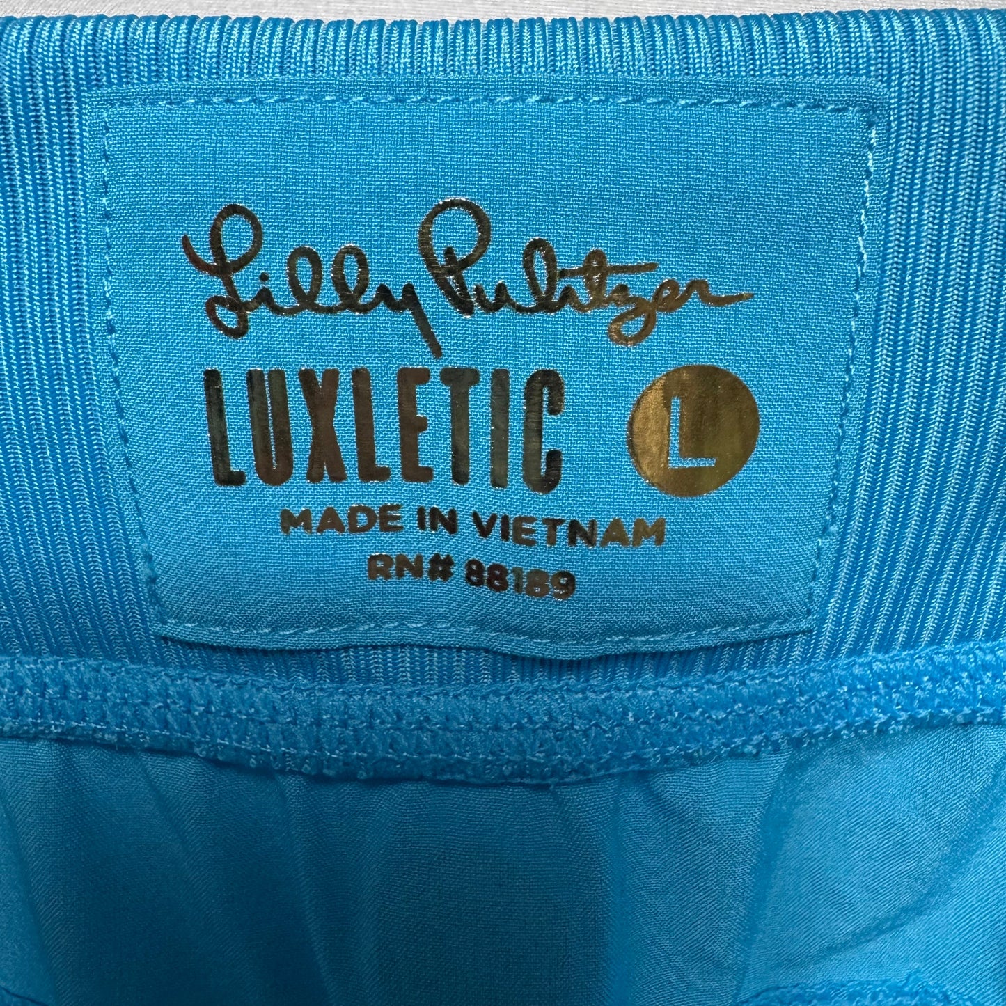 Pants Designer By Lilly Pulitzer Luxletic In Aqua, Size: L