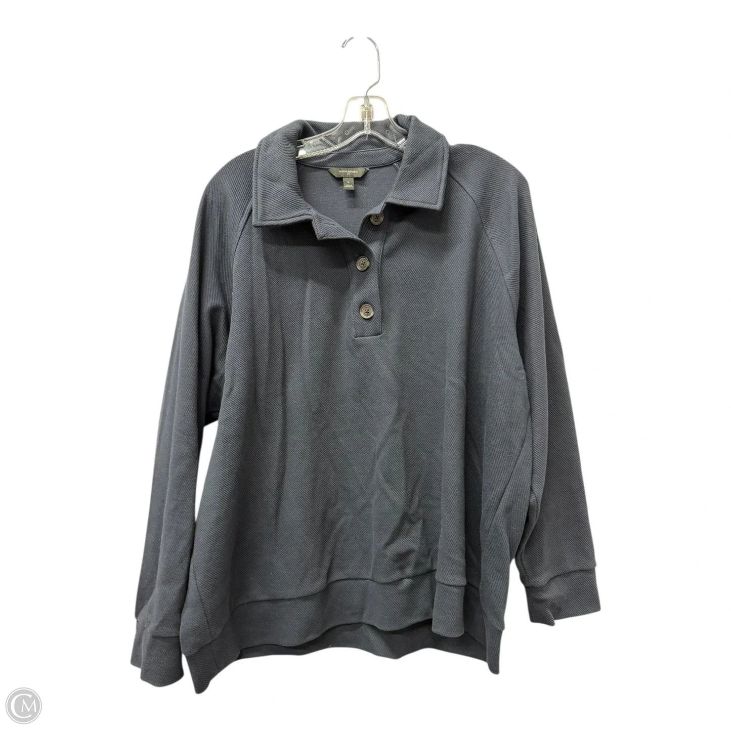Top Long Sleeve By Banana Republic In Navy, Size: L